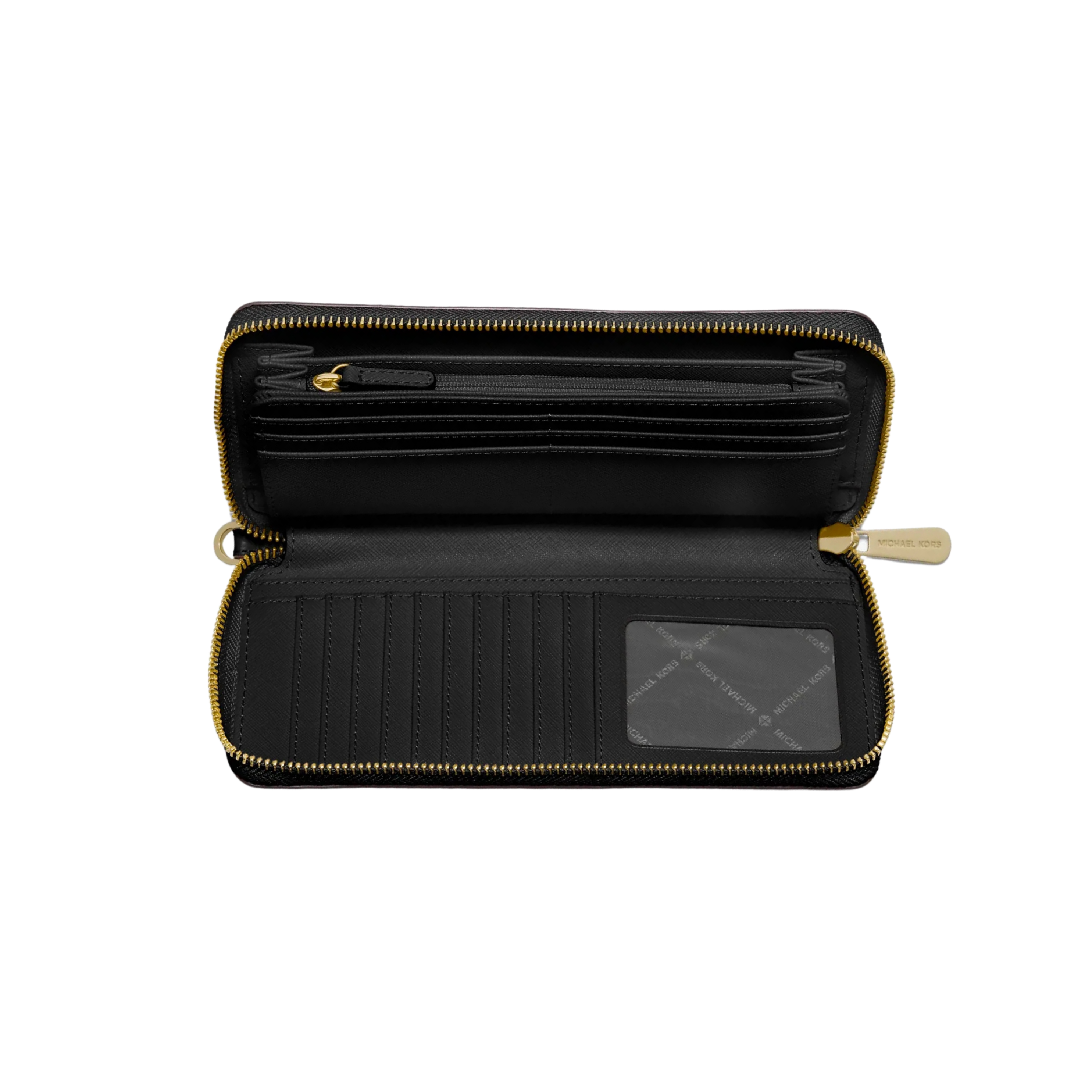 Michael Kors Women Jet Set Travel Large Pebbled Leather Wristlet - Black