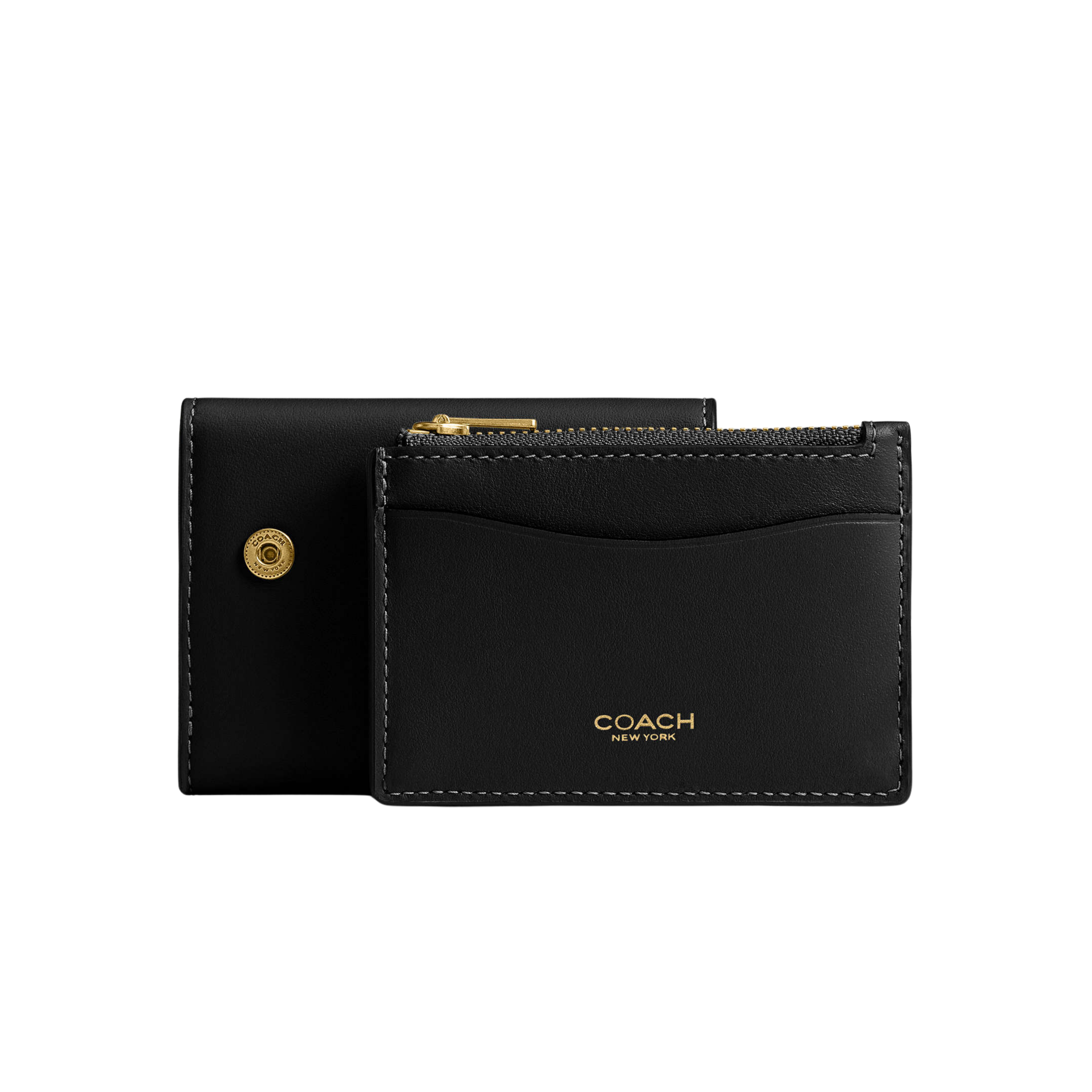 Coach Women Essential Card Holder Wallet - Brass Black