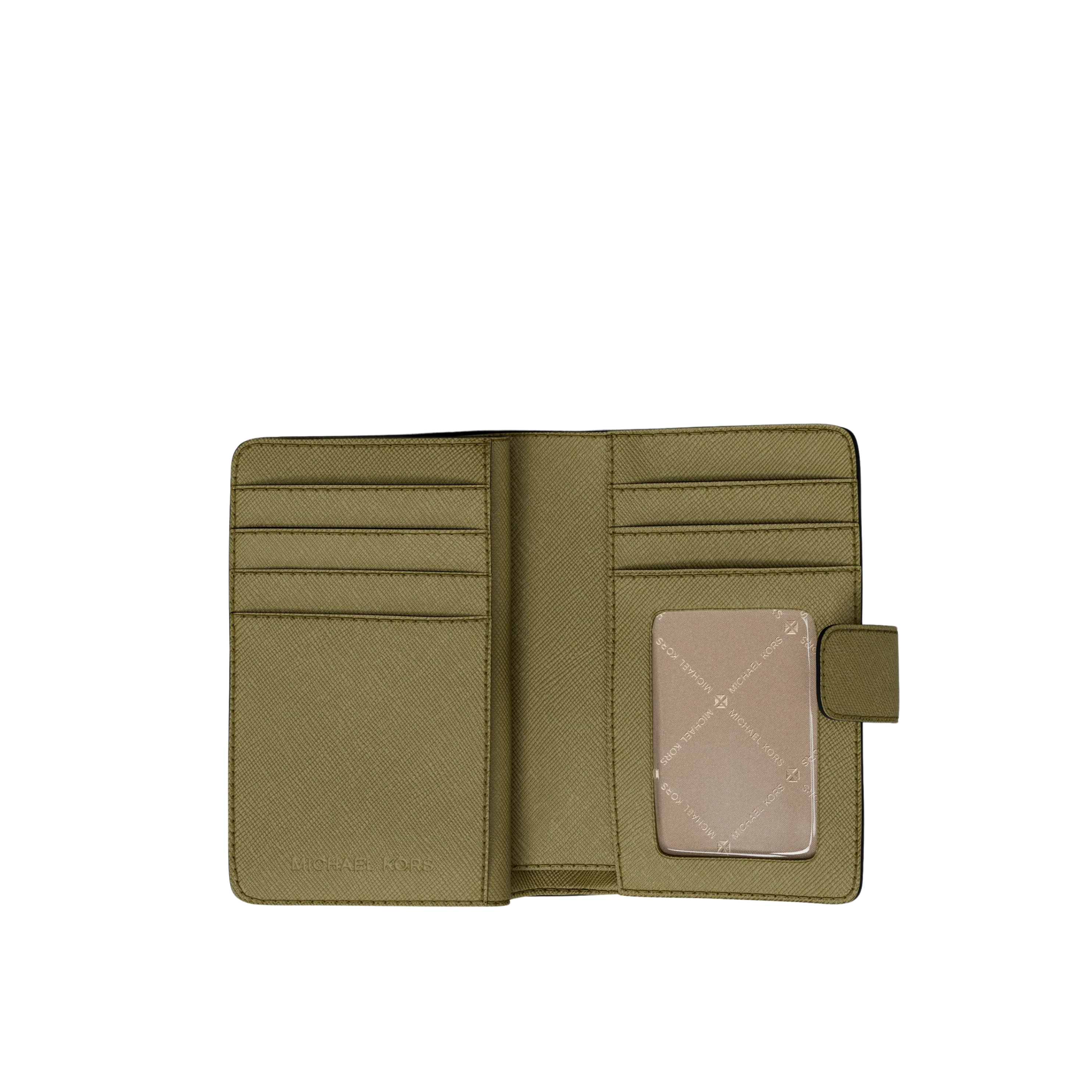 Michael Kors Women Medium Crossgrain Leather Wallet - Oregano