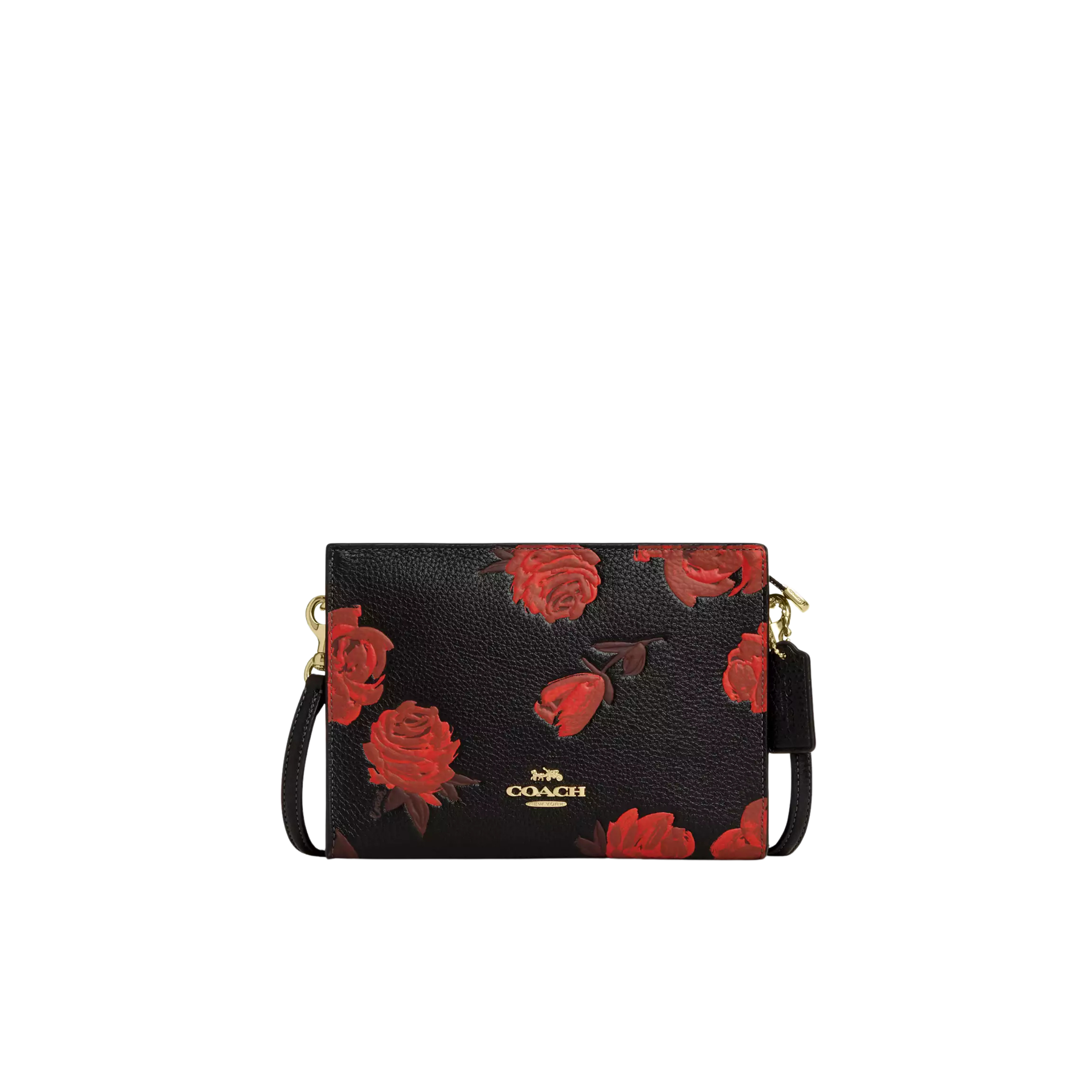 COACH Women Slim Crossbody Bag - Im Black Red