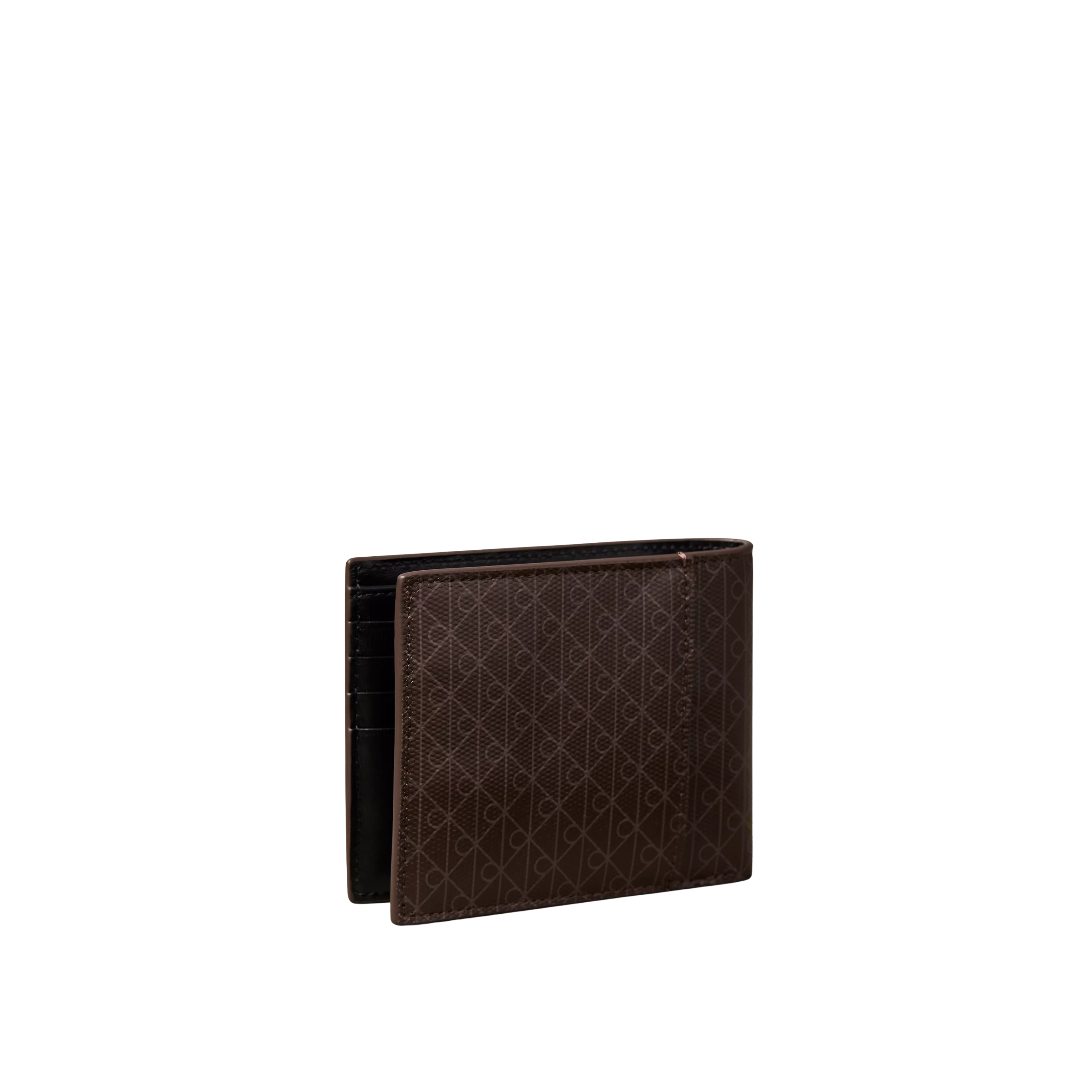 Calvin Klein Men Allover Emblem Logo Bifold Wallet with Coin Pouch - Mulch