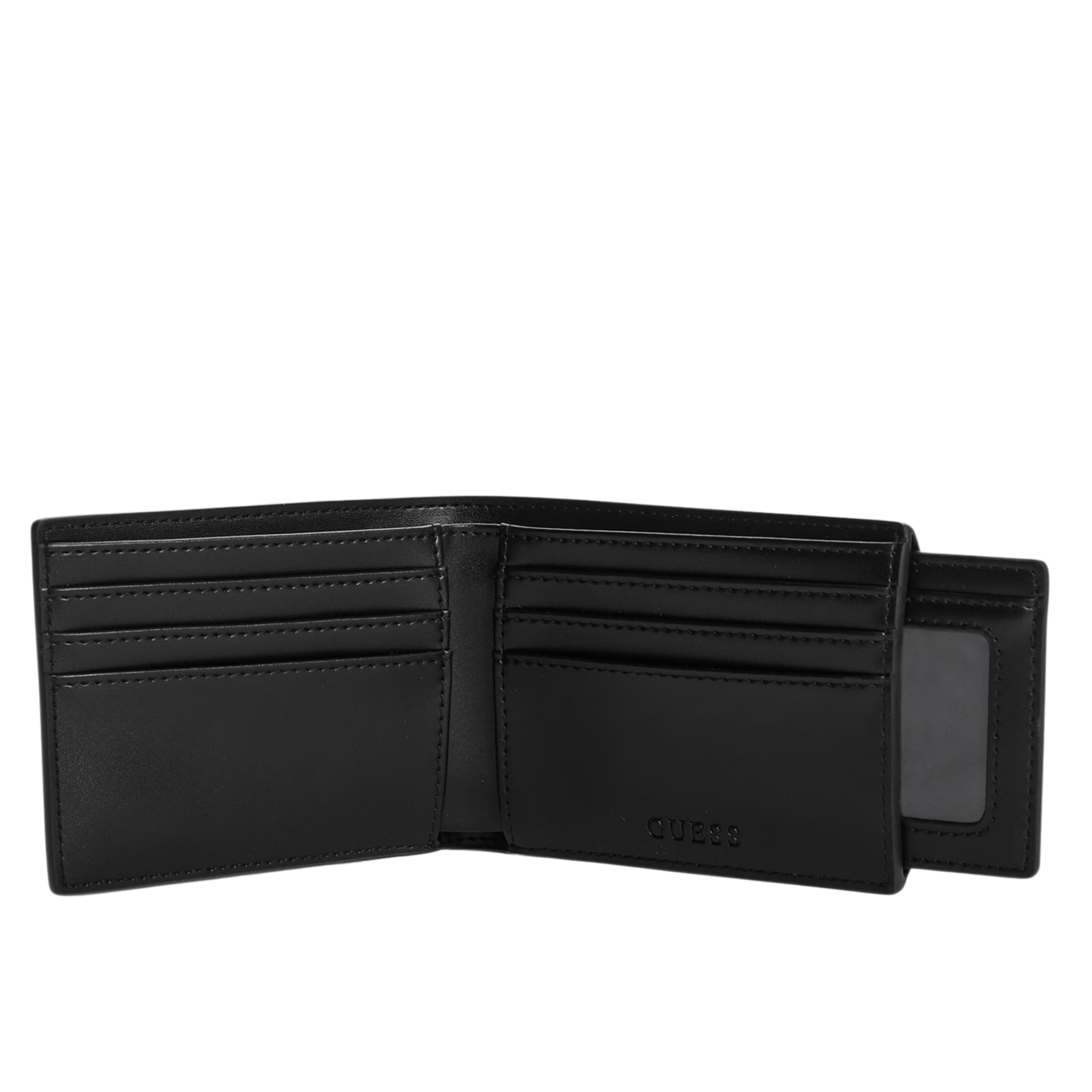 Guess Men Croc-Embossed Bifold Wallet - Black