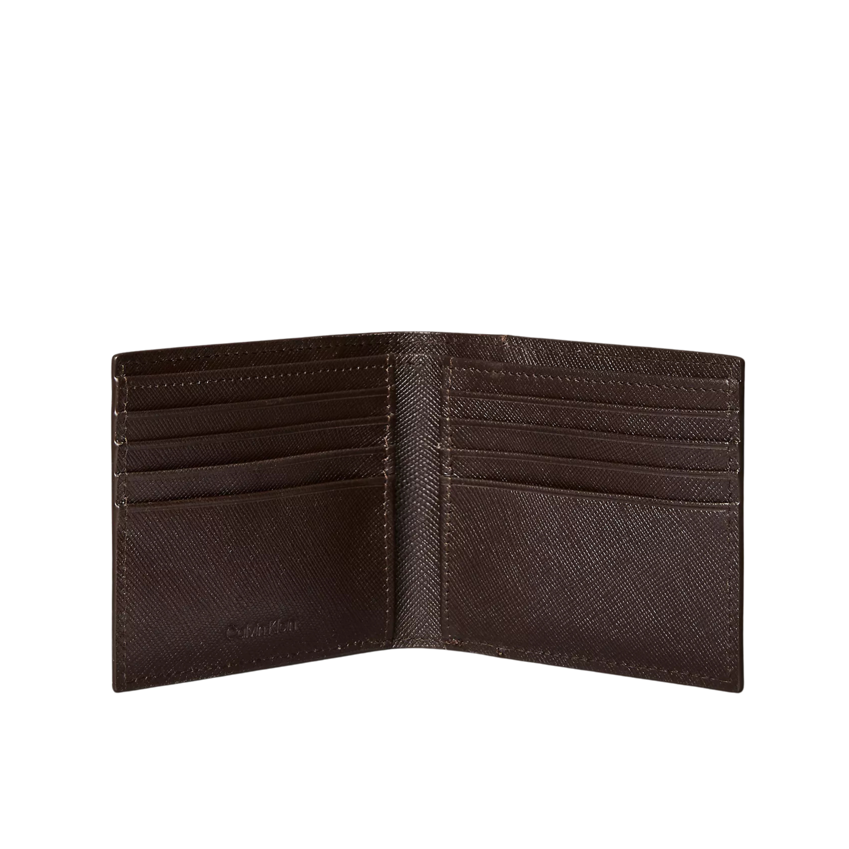Calvin Klein Men Refined Saffiano Bifold Wallet - Chocolate Martini