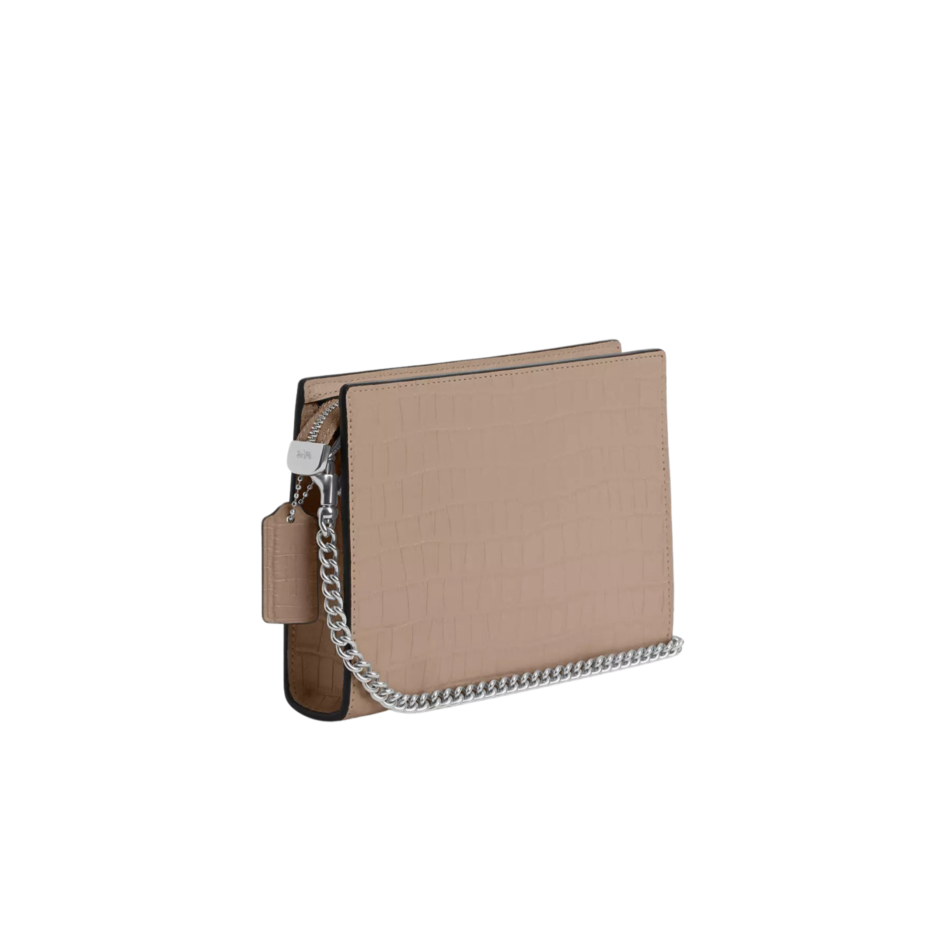 COACH Women Slim Crossbody Bag - Beige Silver