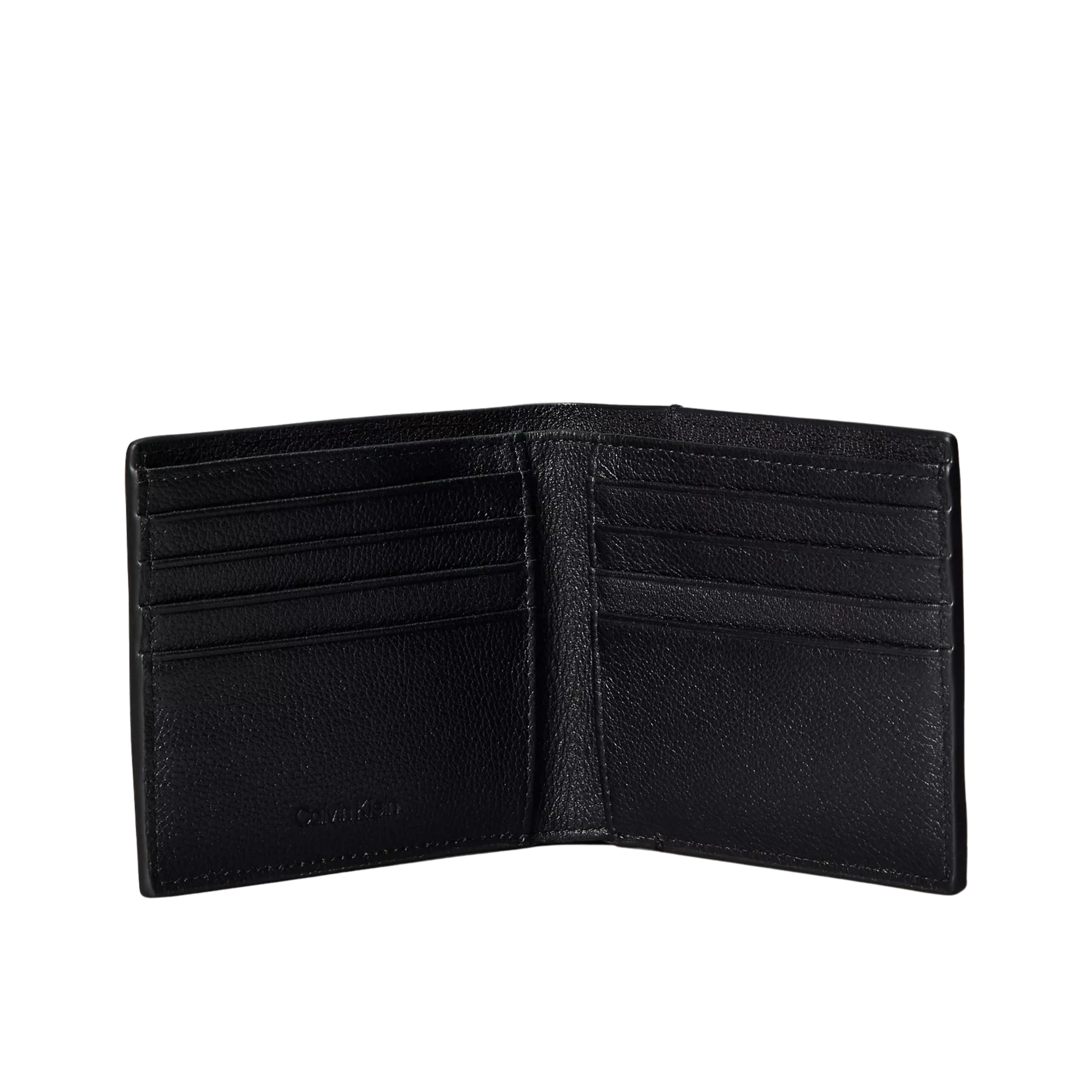 Calvin Klein Men Embossed Emblem Logo Bifold Wallet - Black