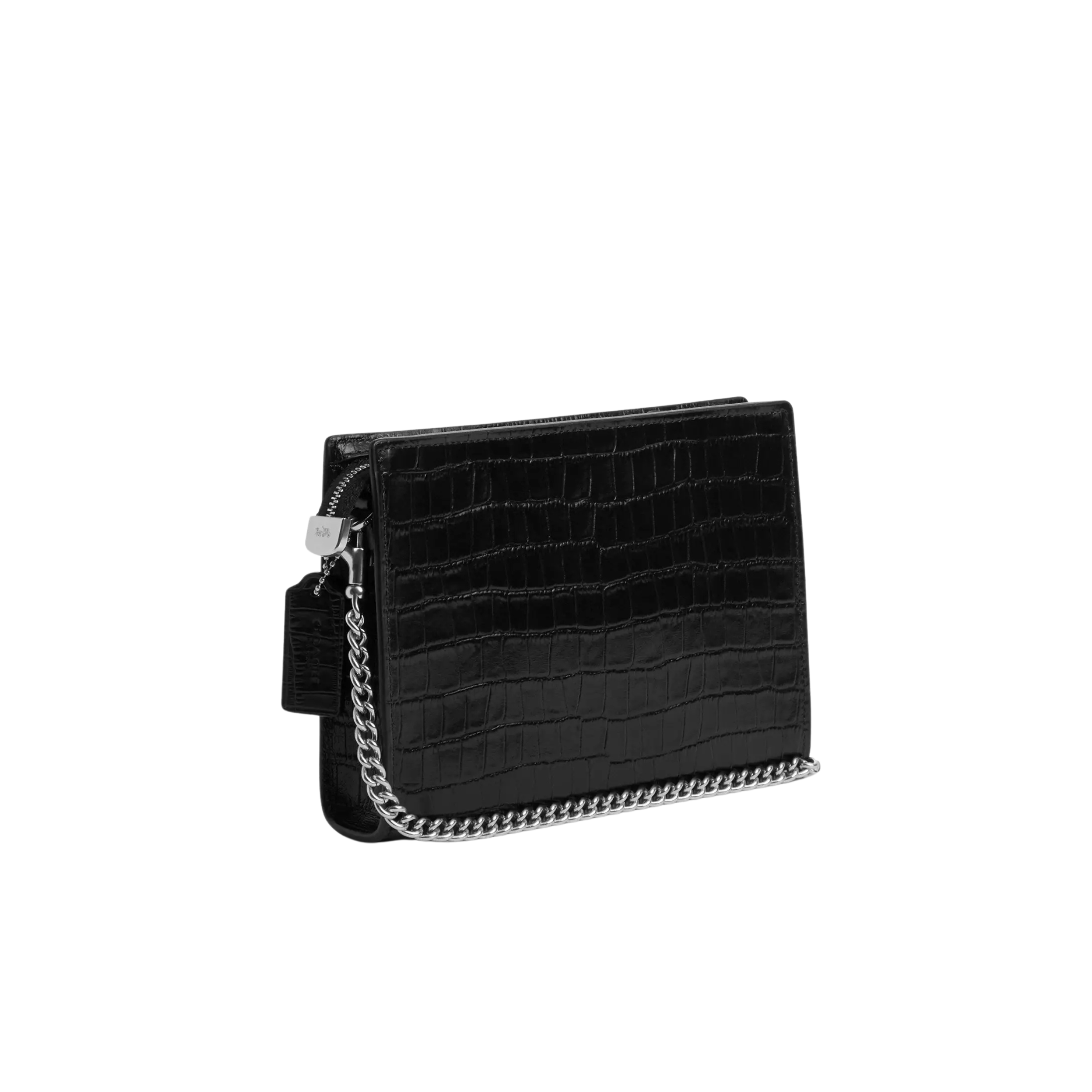 COACH Women Slim Crossbody Bag - Black Silver