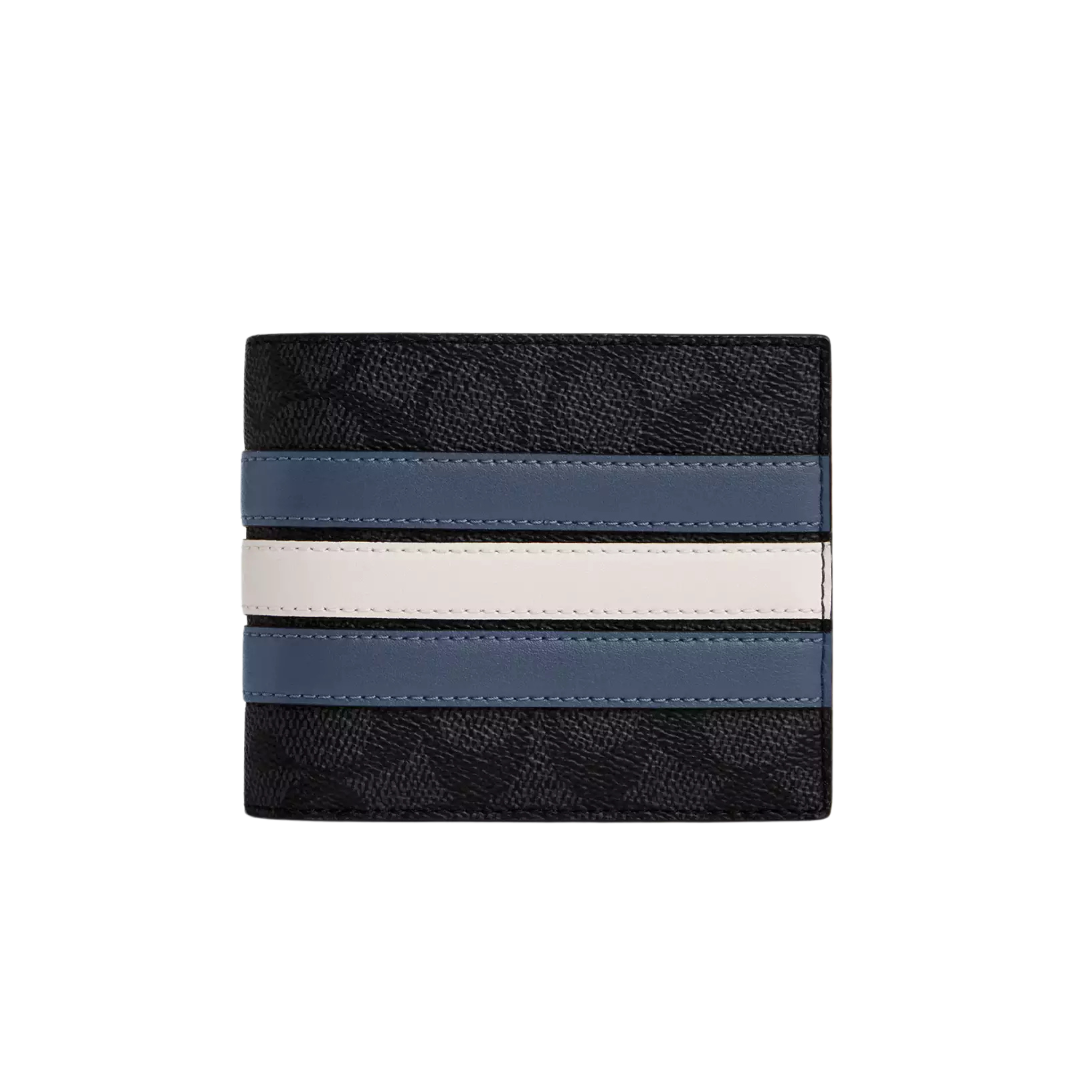 COACH 3 in 1 Wallet in Varsity Canvas - Black Blue
