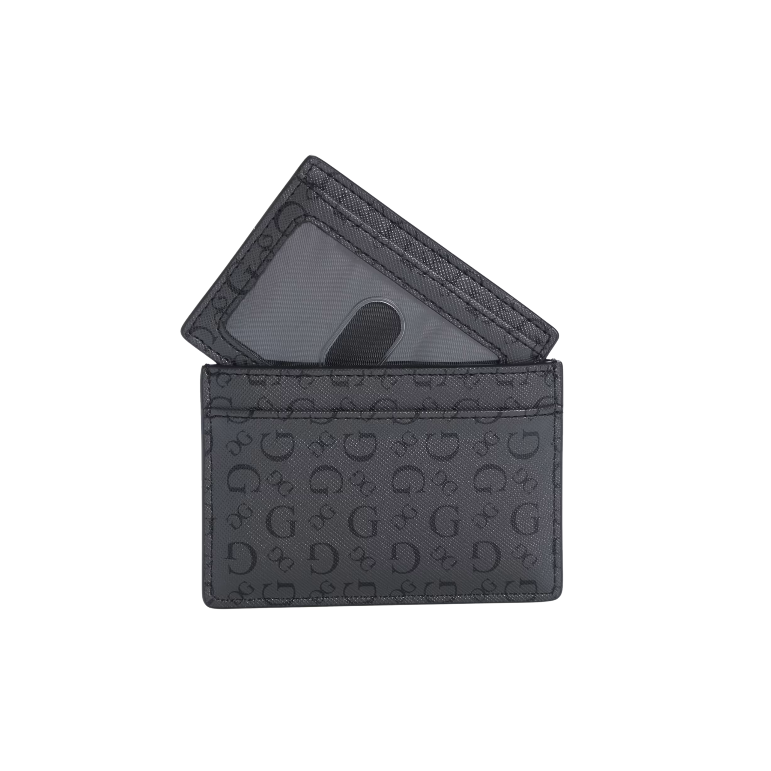 Guess Men Logo Id Card Case - Black