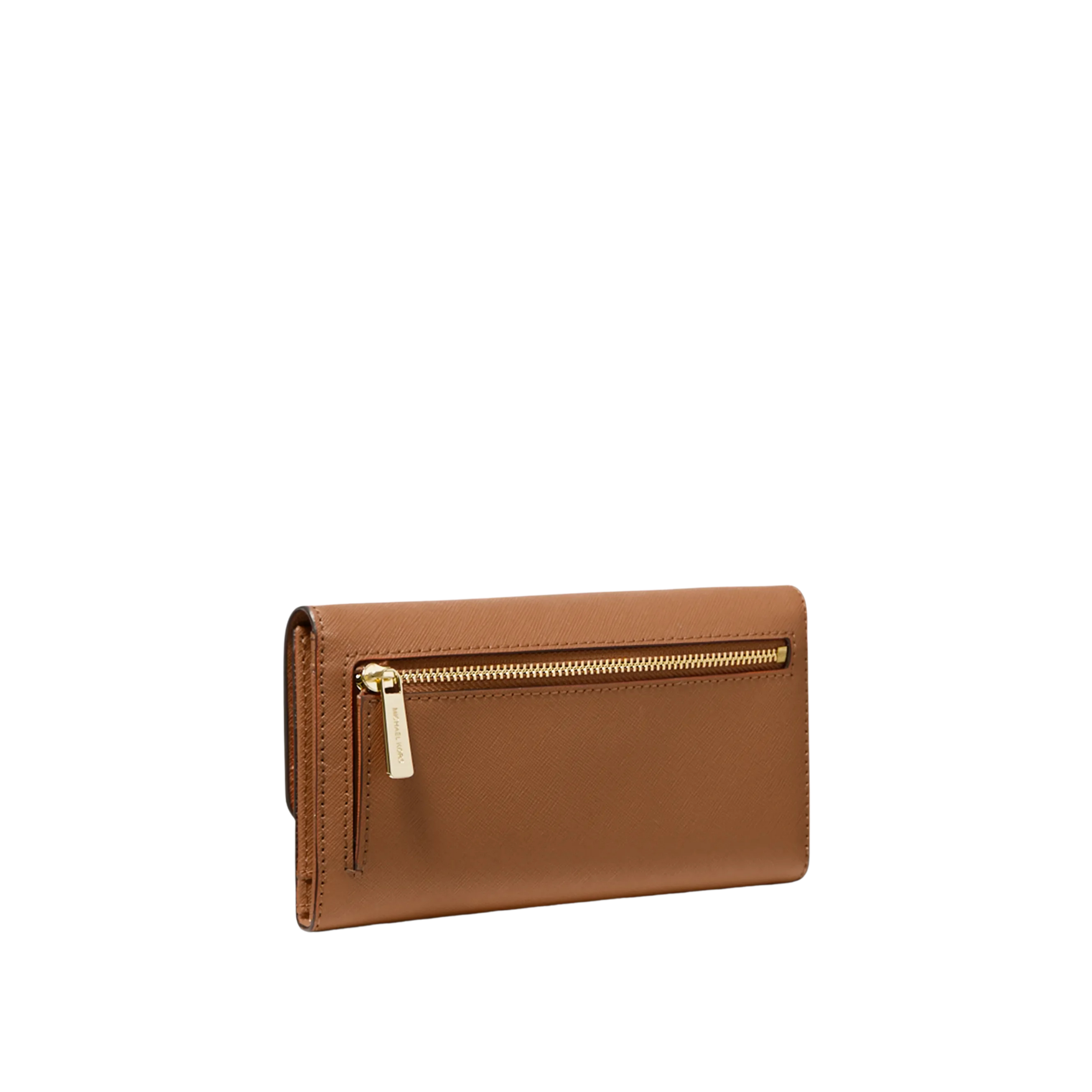 Michael Kors Women Jet Set Travel Crossgrain Leather Tri Fold Wallet - Luggage