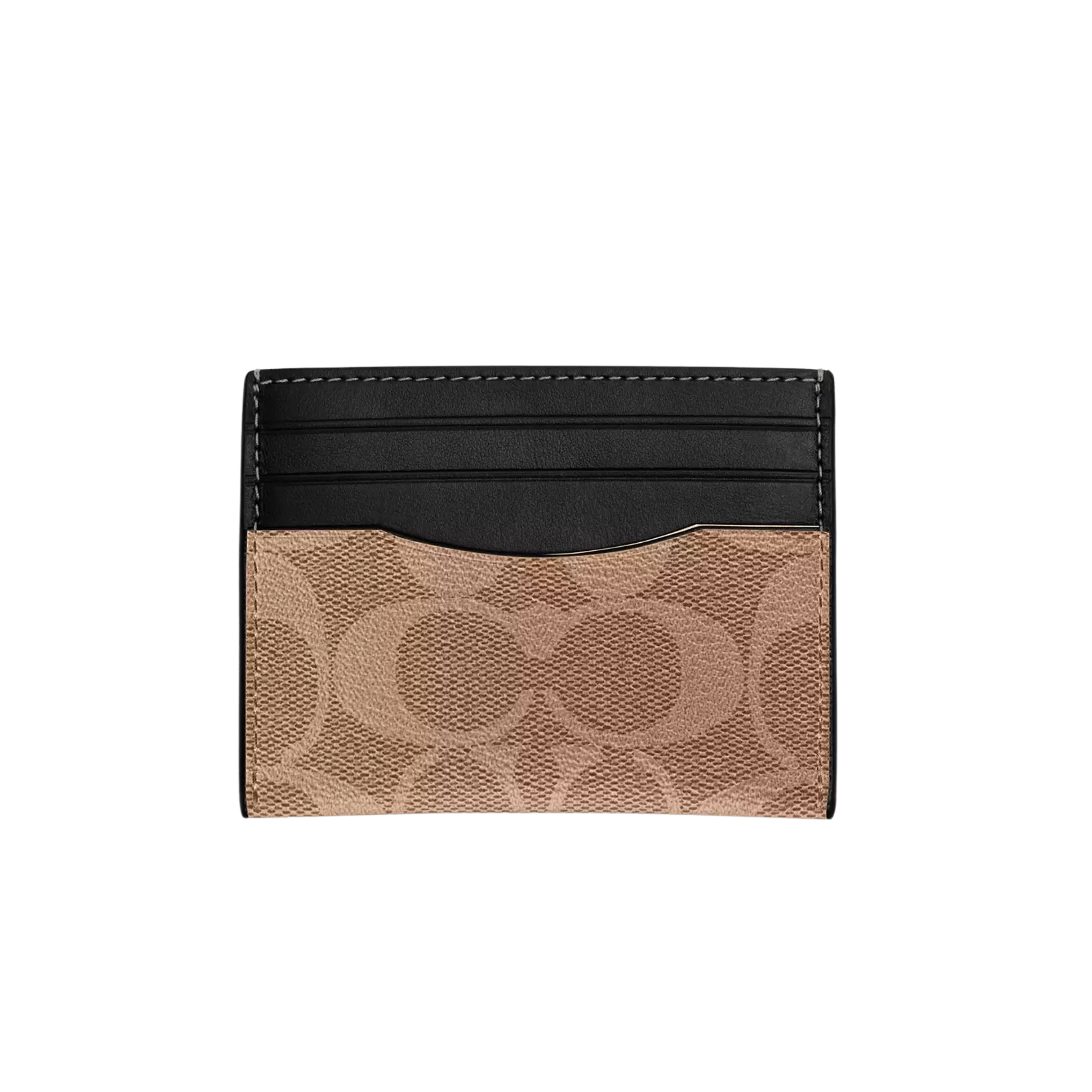 COACH Slim Id Card Case in Canvas - Gunmetal Tan