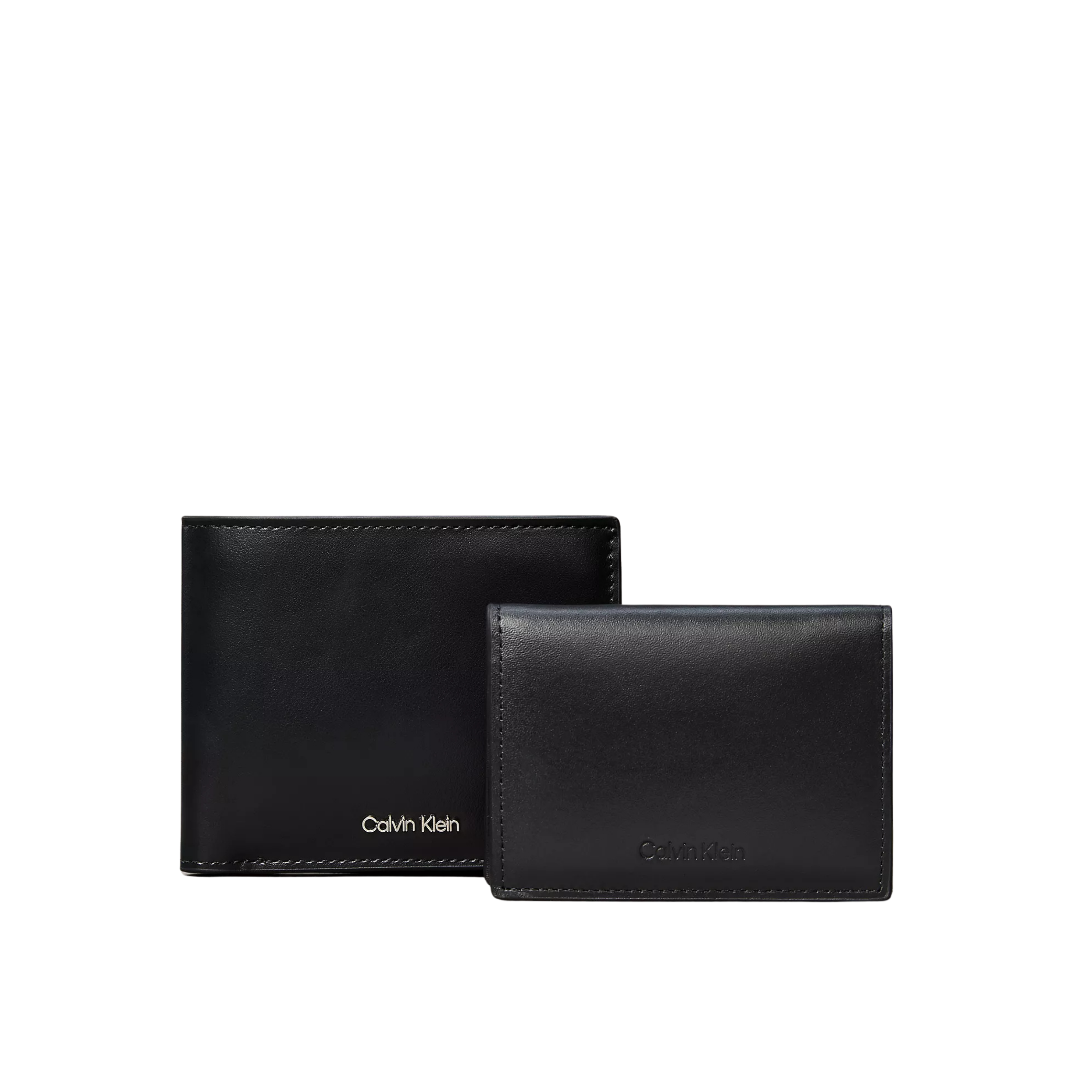 Calvin Klein Men Raised Logo Bifold Wallet with Card Case - Black