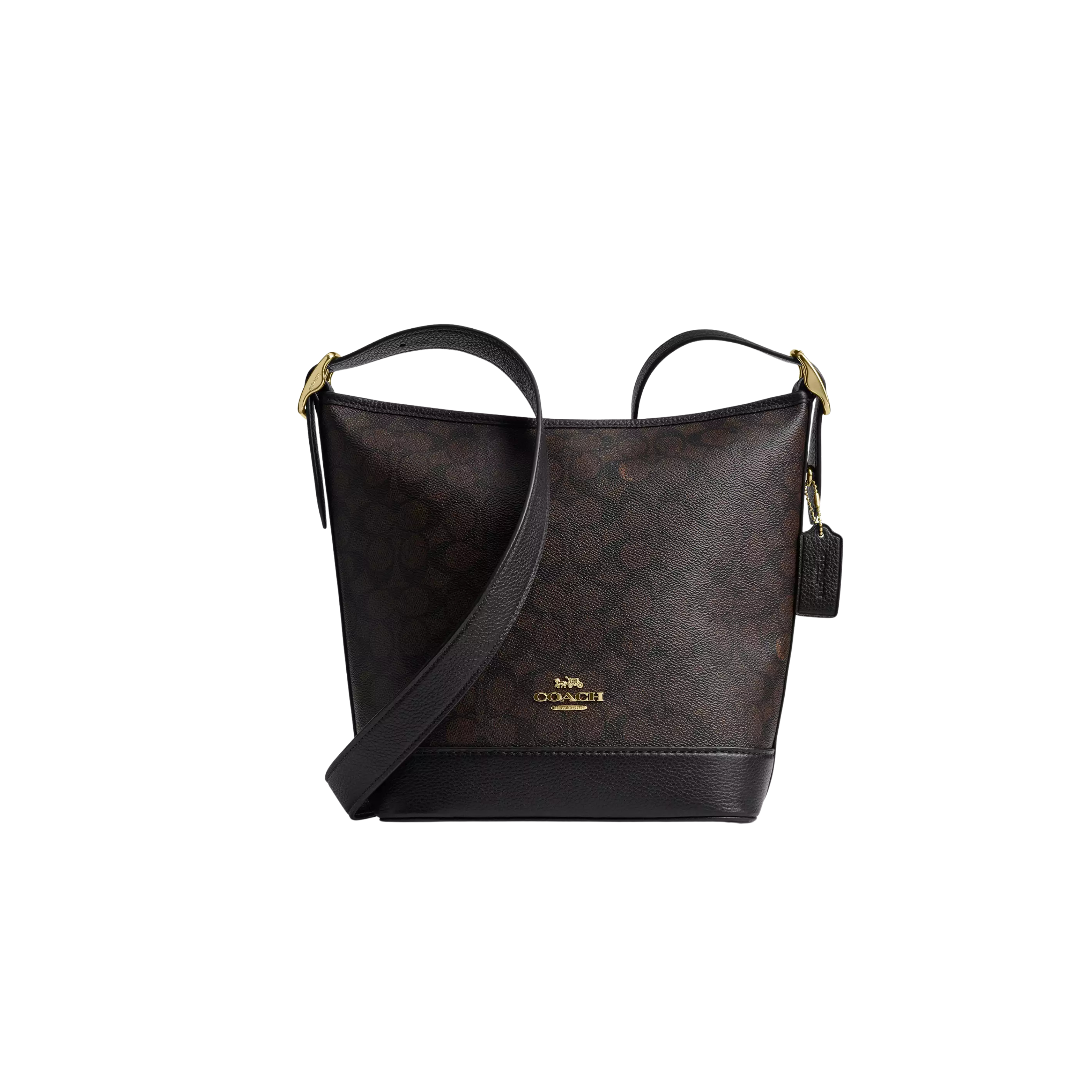 COACH Women Jude Duffle Bag - Gold Walnut Black