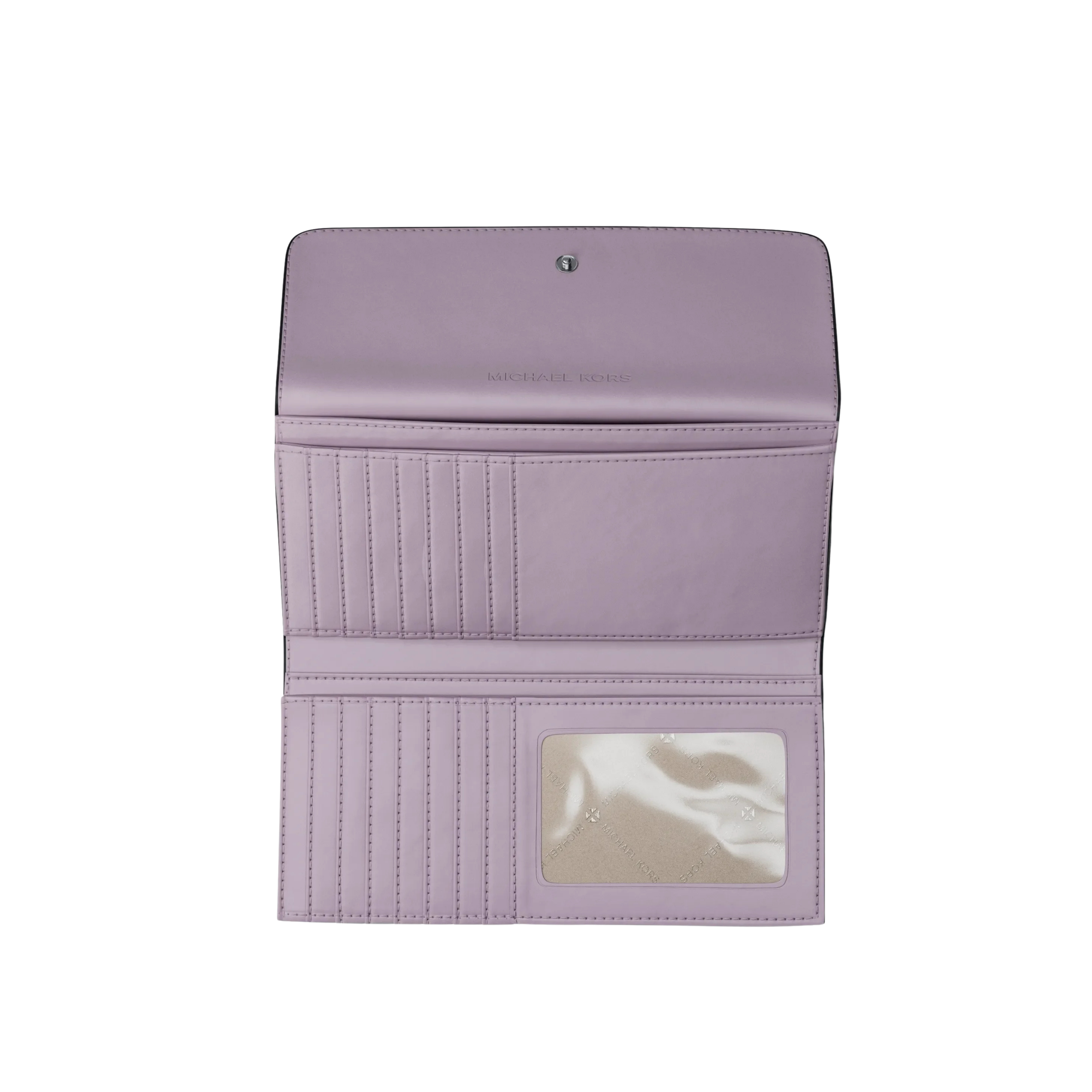 Michael Kors Women Jet Set Large Signature Logo Tri Fold Wallet - Lilac