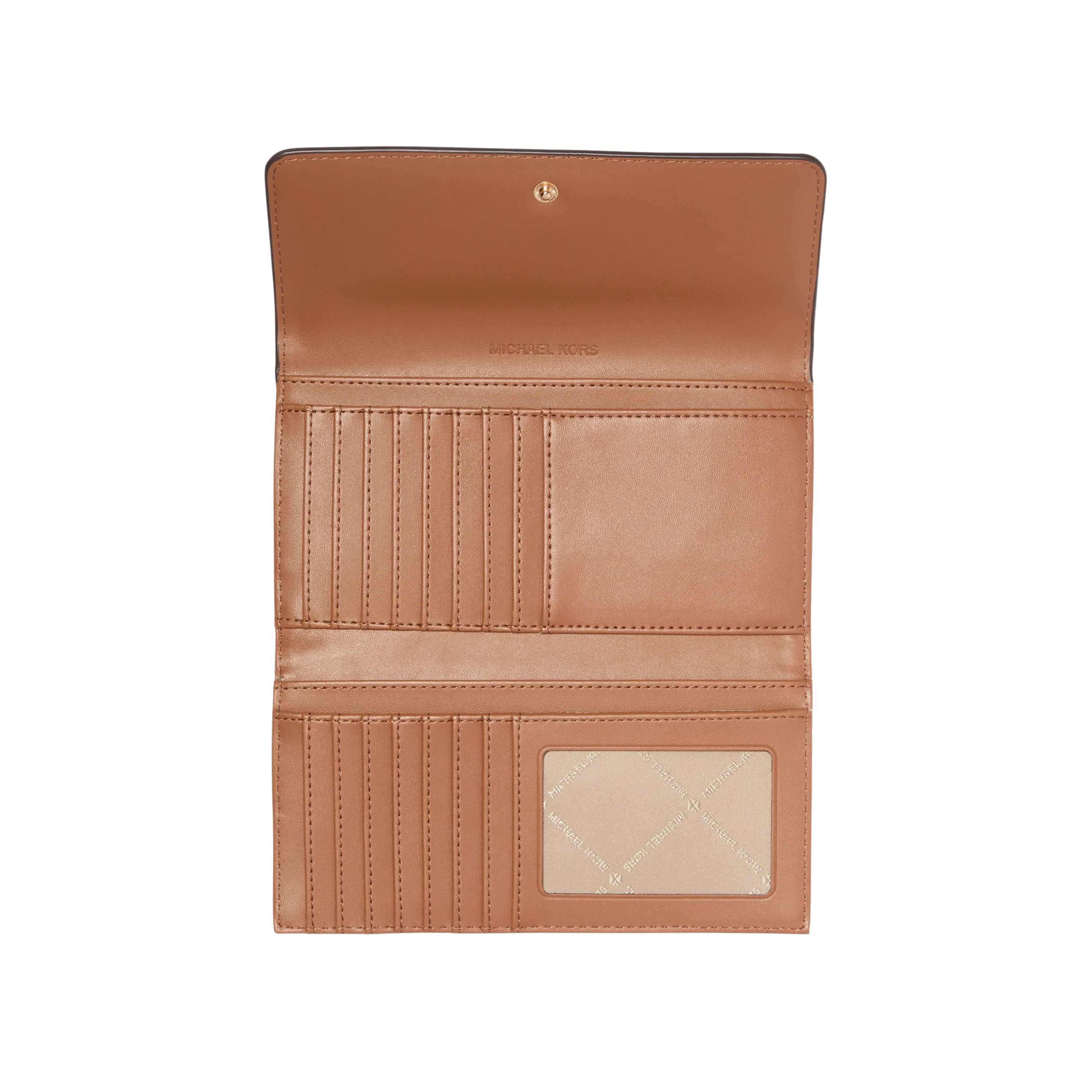 Michael Kors Women Jet Set Large Logo Trifold Wallet - Brown