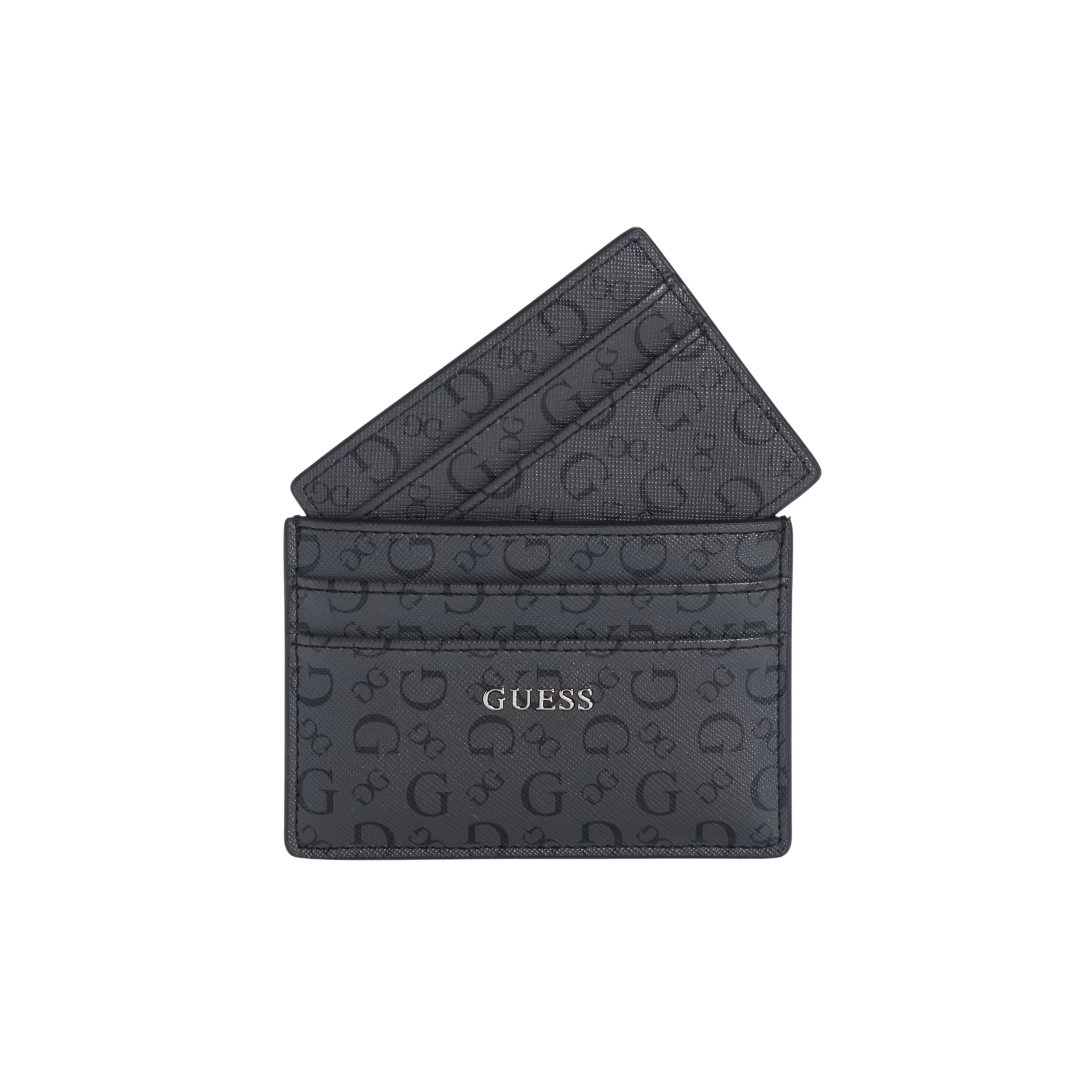 Guess Men Logo Id Card Case - Black
