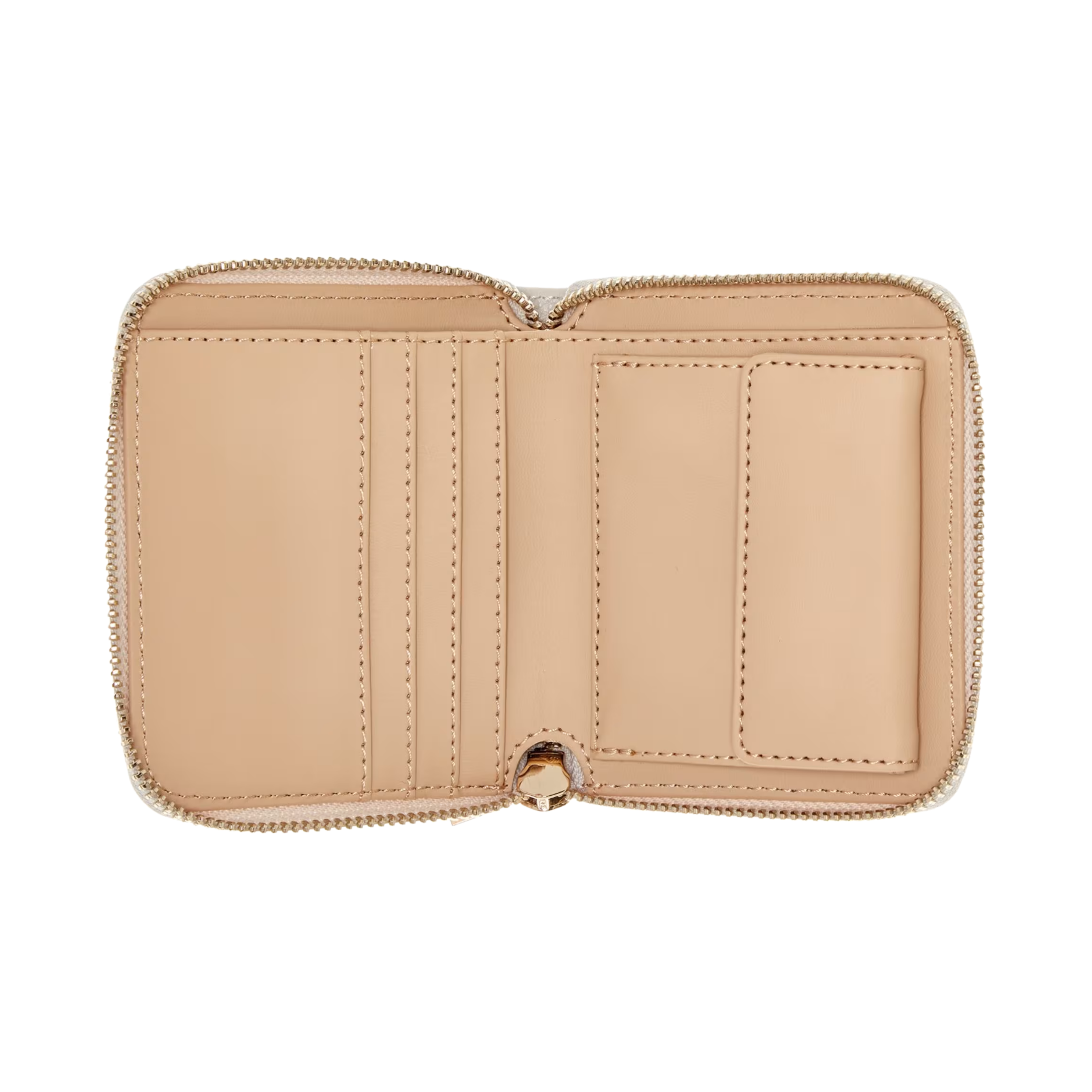 Guess Women Laurel Saffiano Mini Wallet - Bone