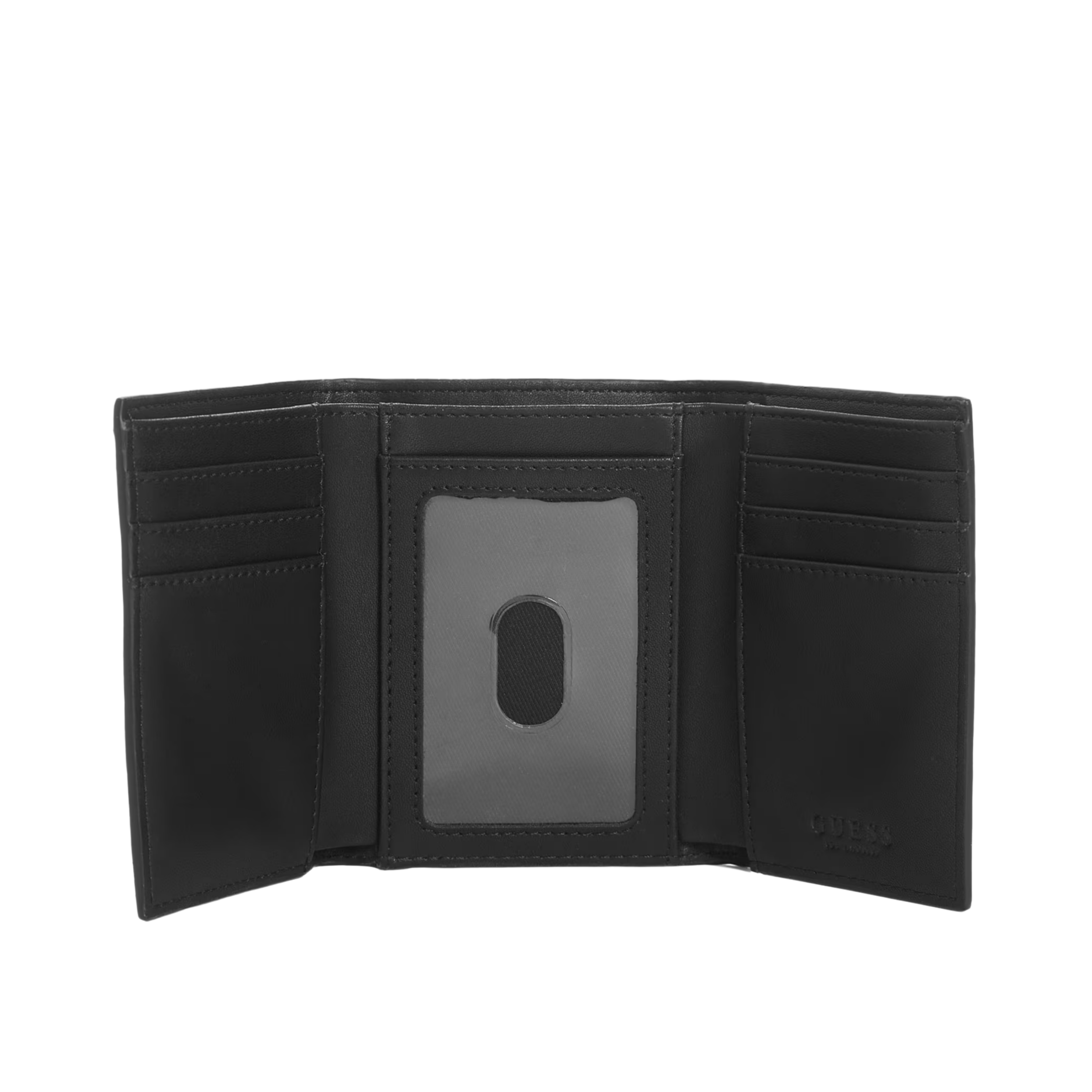 Guess Men Debossed Logo Trifold Wallet - Black G
