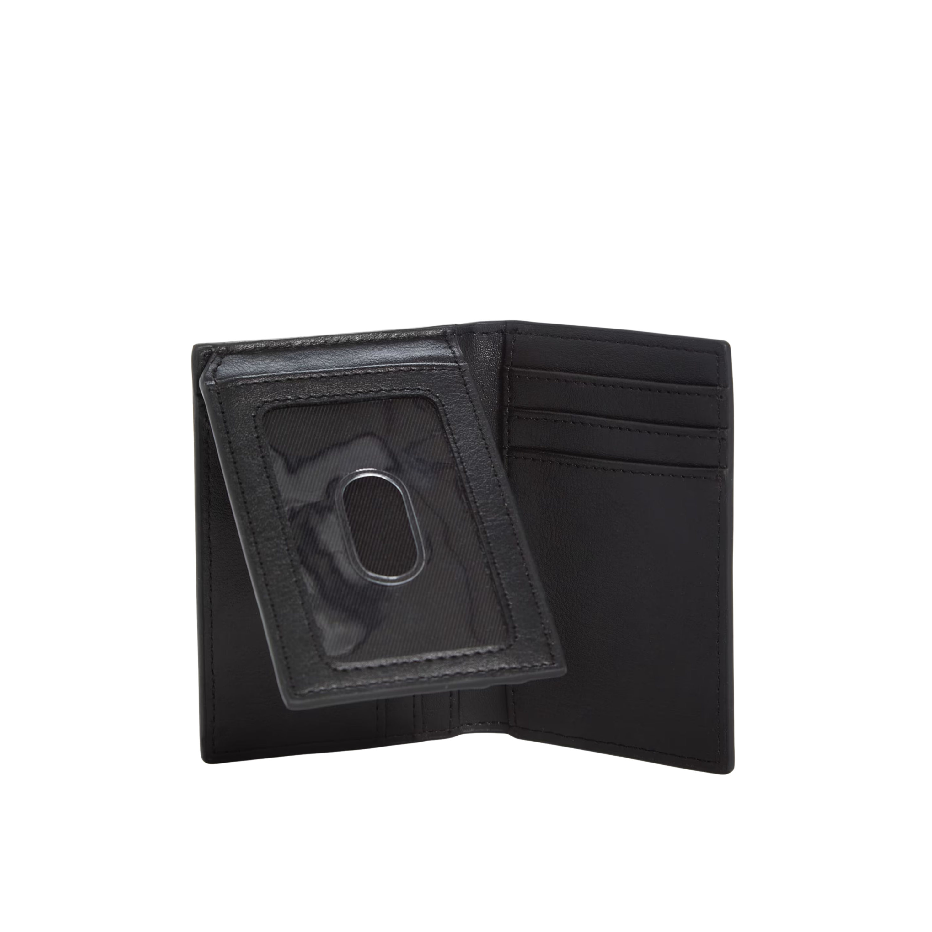 Guess Men Smooth Faux-Leather Bifold Wallet - Black