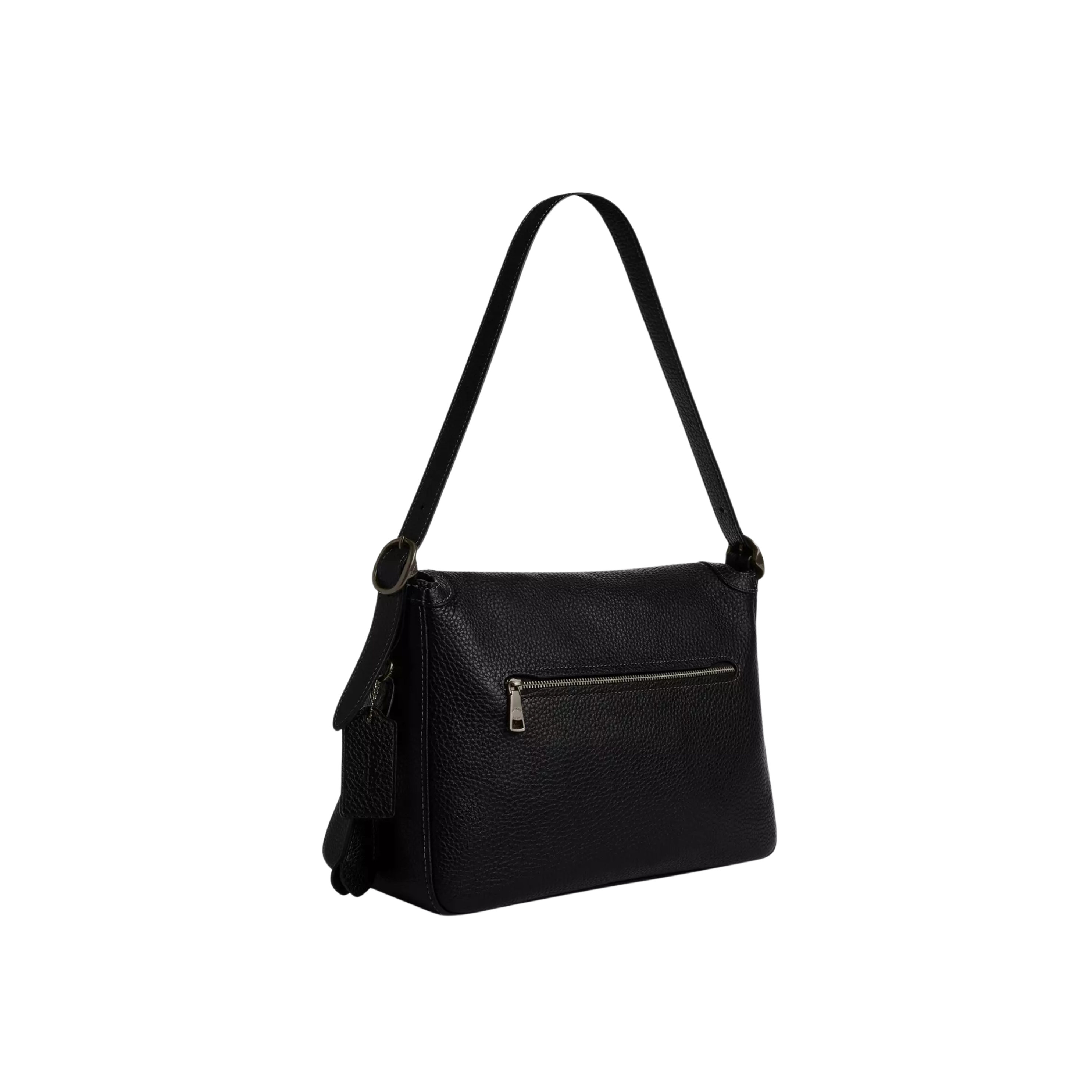 COACH Women Etta Flap Bag - Gunmetal Black