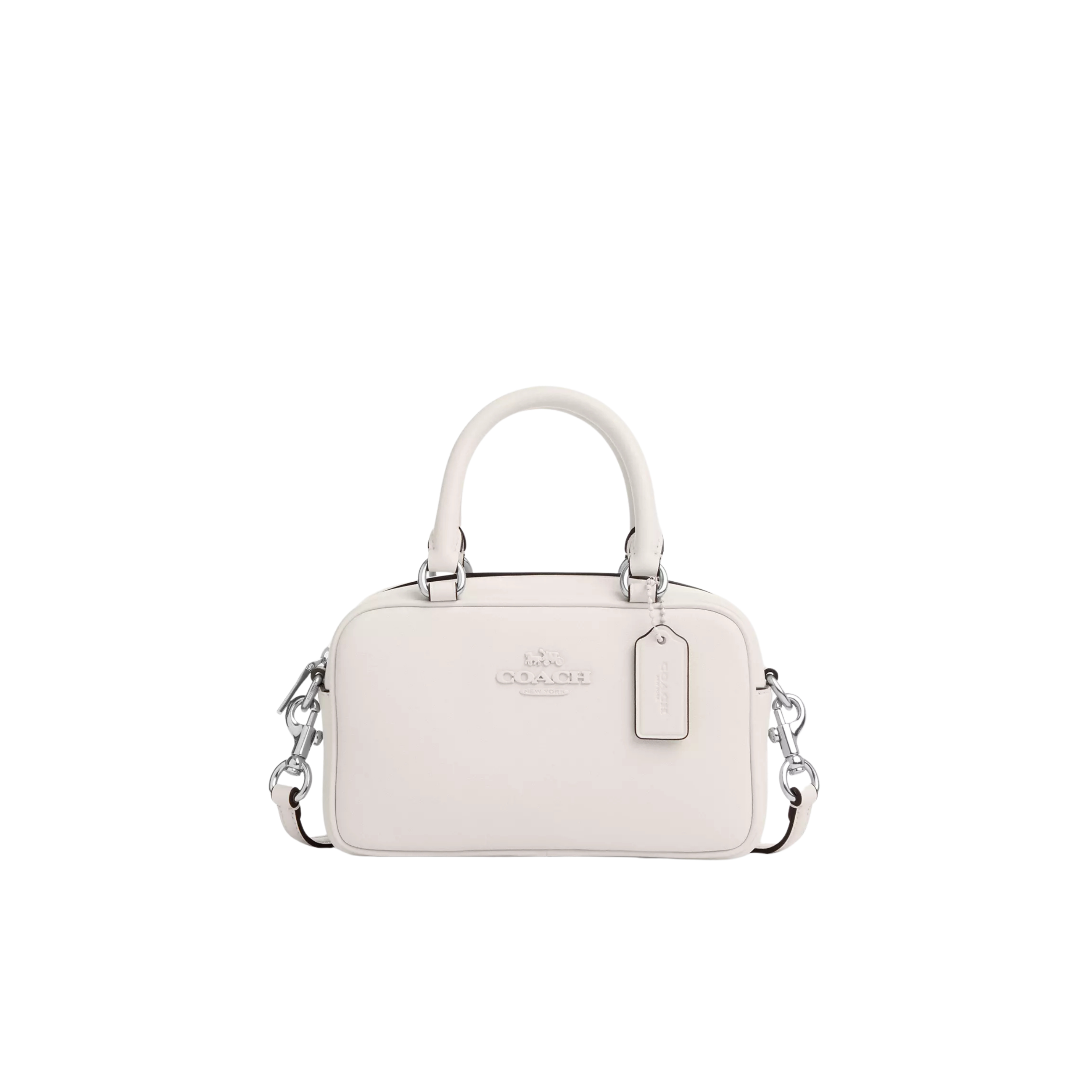 COACH Women Satchel Crossbody - Silver Chalk