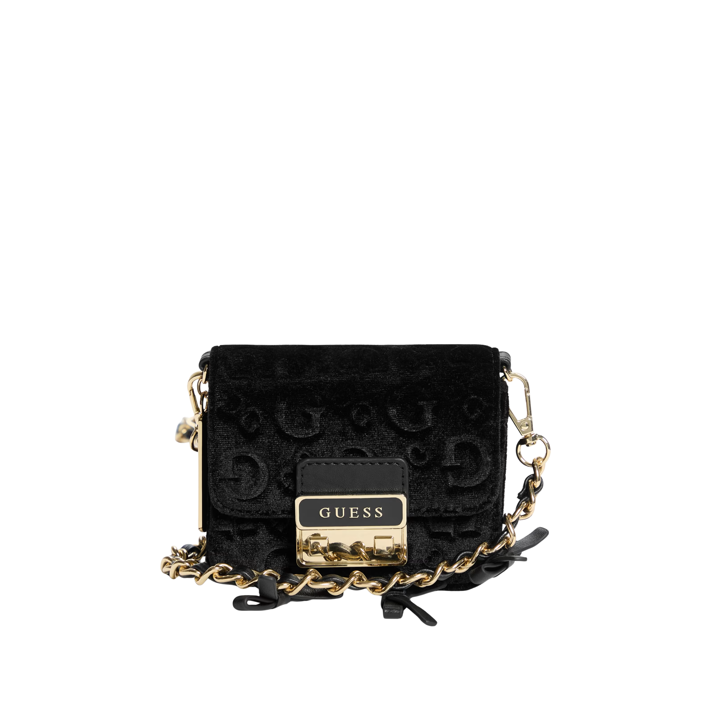 Guess Women Elssie Card Case Crossbody - Black G