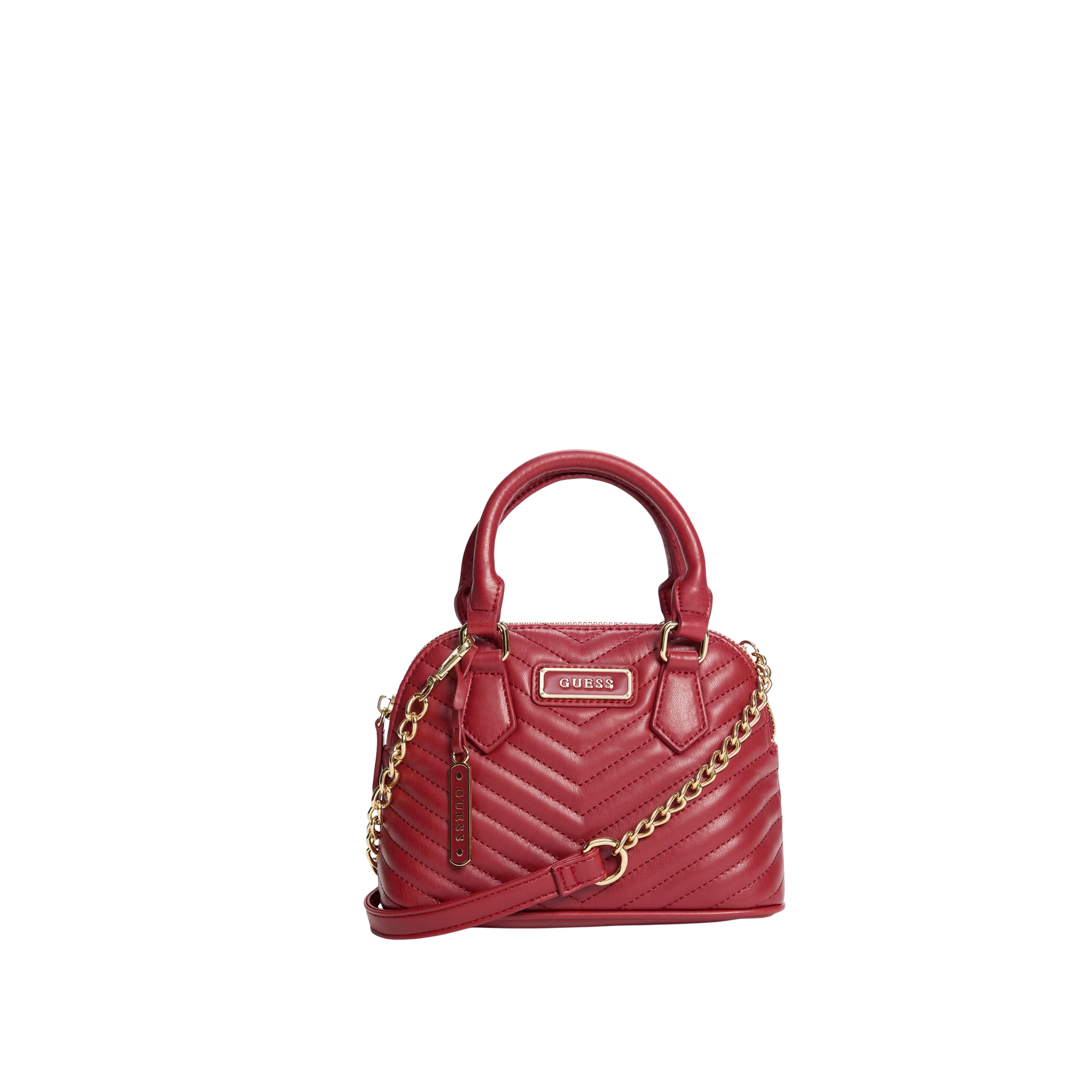 GUESS Women Elise Dome Satchel - Red