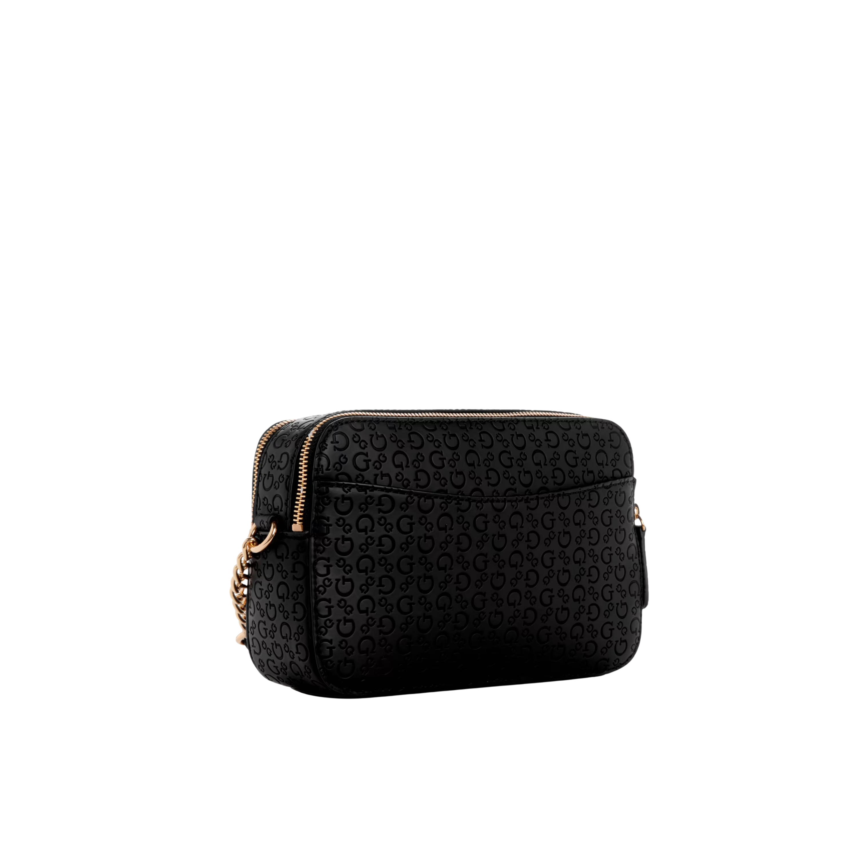 Guess Women Zakaria Debossed Logo Double Zip Crossbody - Black