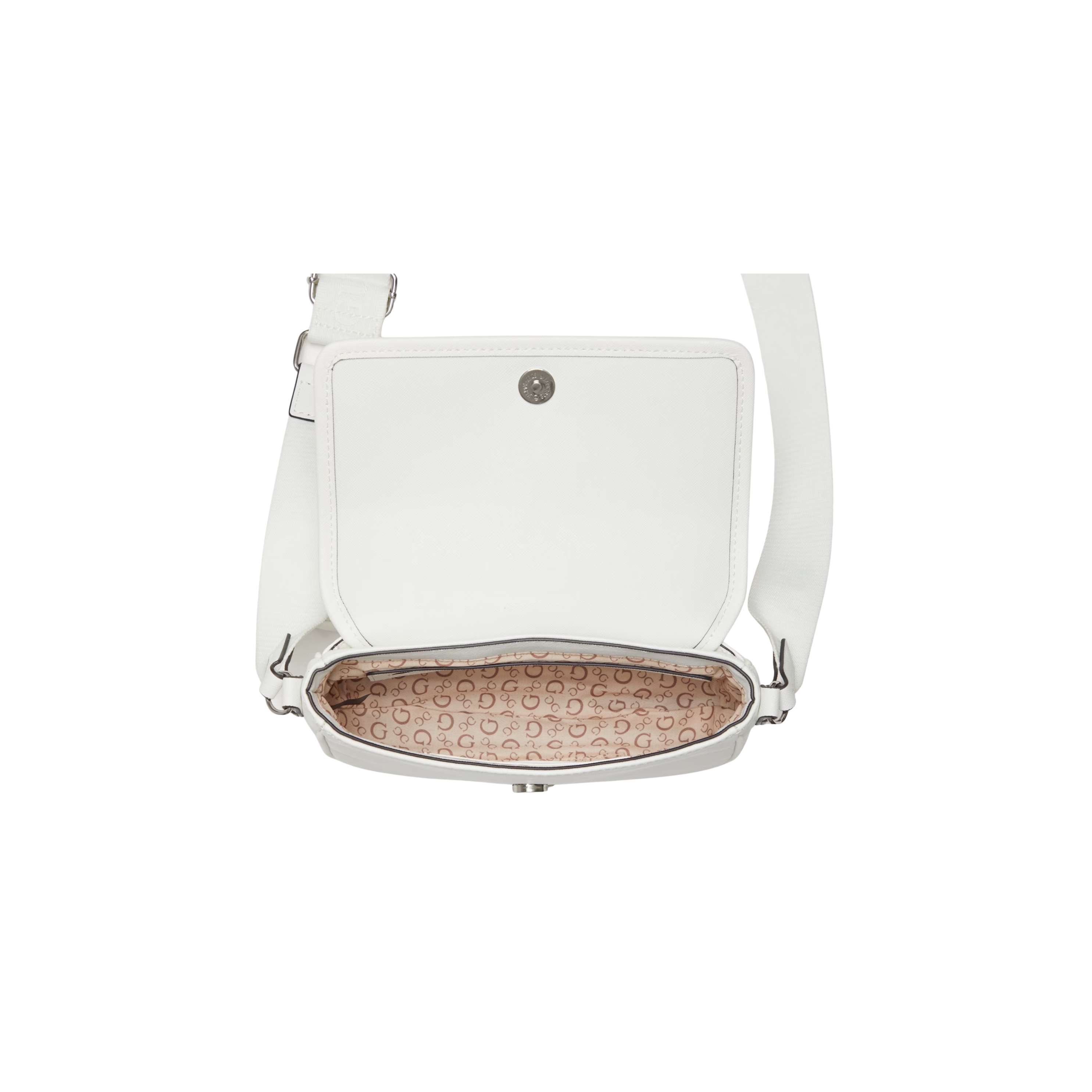 Guess Women Haddington Mini Crossbody - White