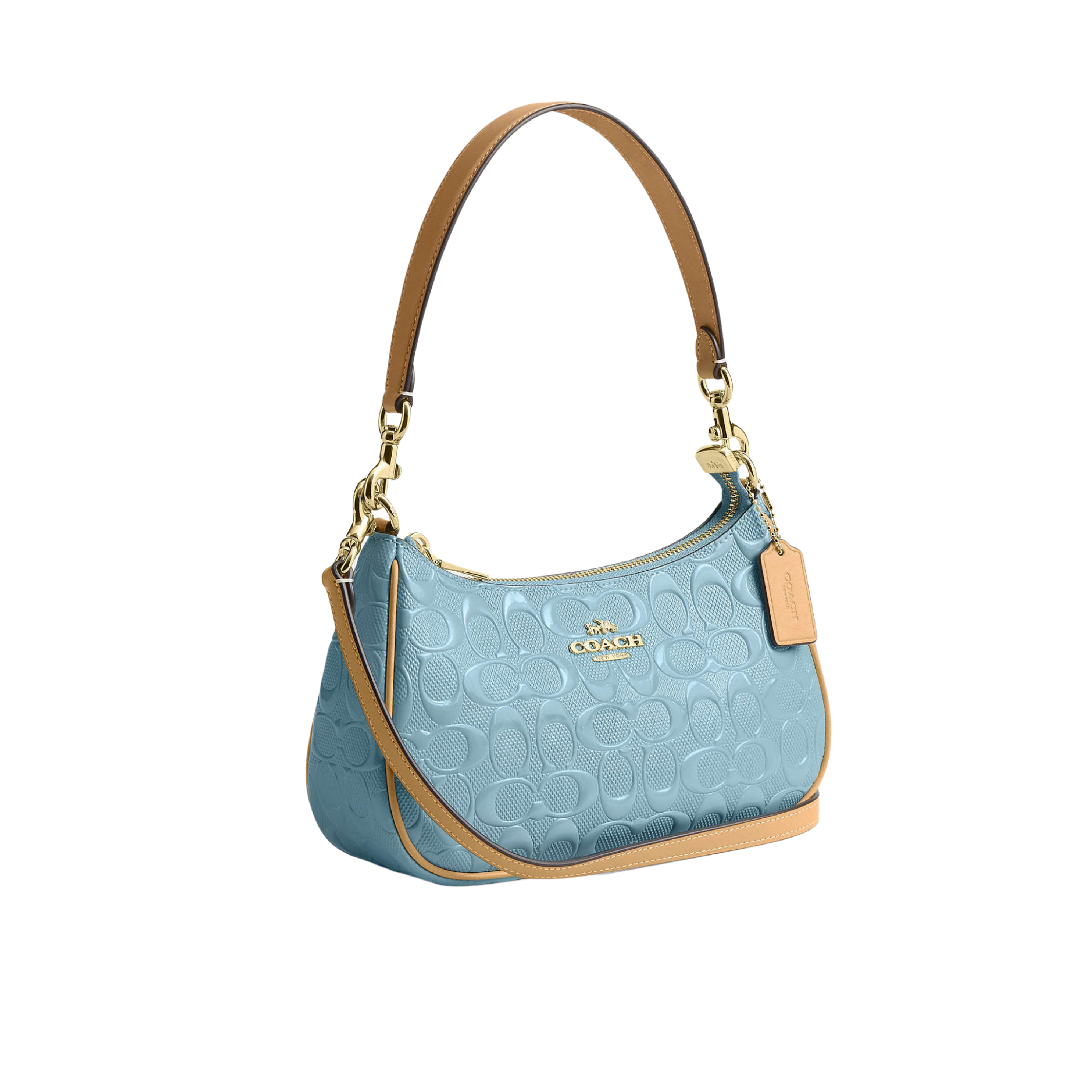 Coach Women Teri Shoulder Bag - Gold Light Blue