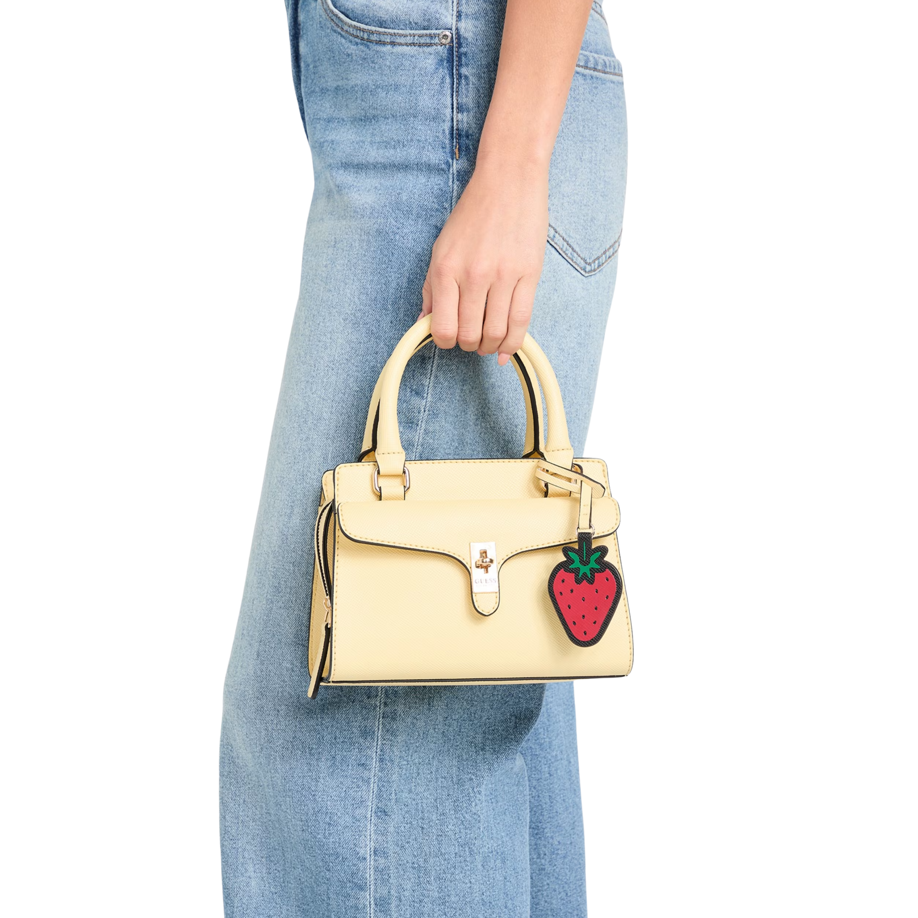 Guess Women Ferrara Small Satchel - Yellow