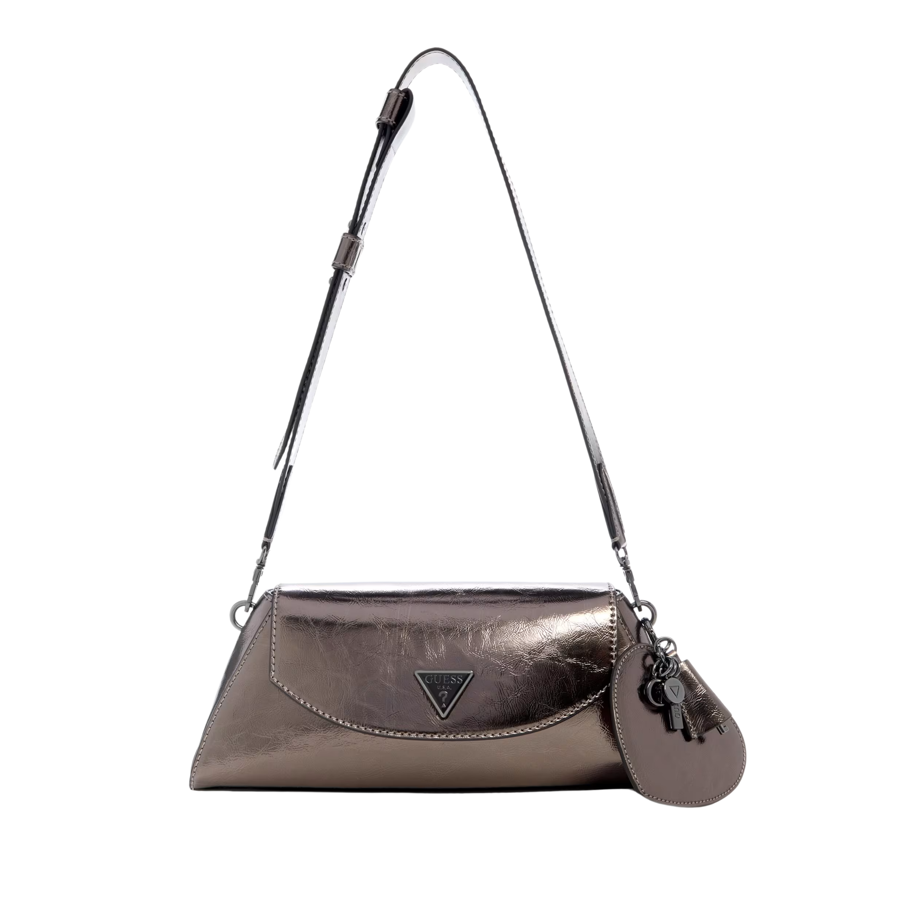 Guess Women Bolena Faux-Leather Shoulder Bag - Pewter