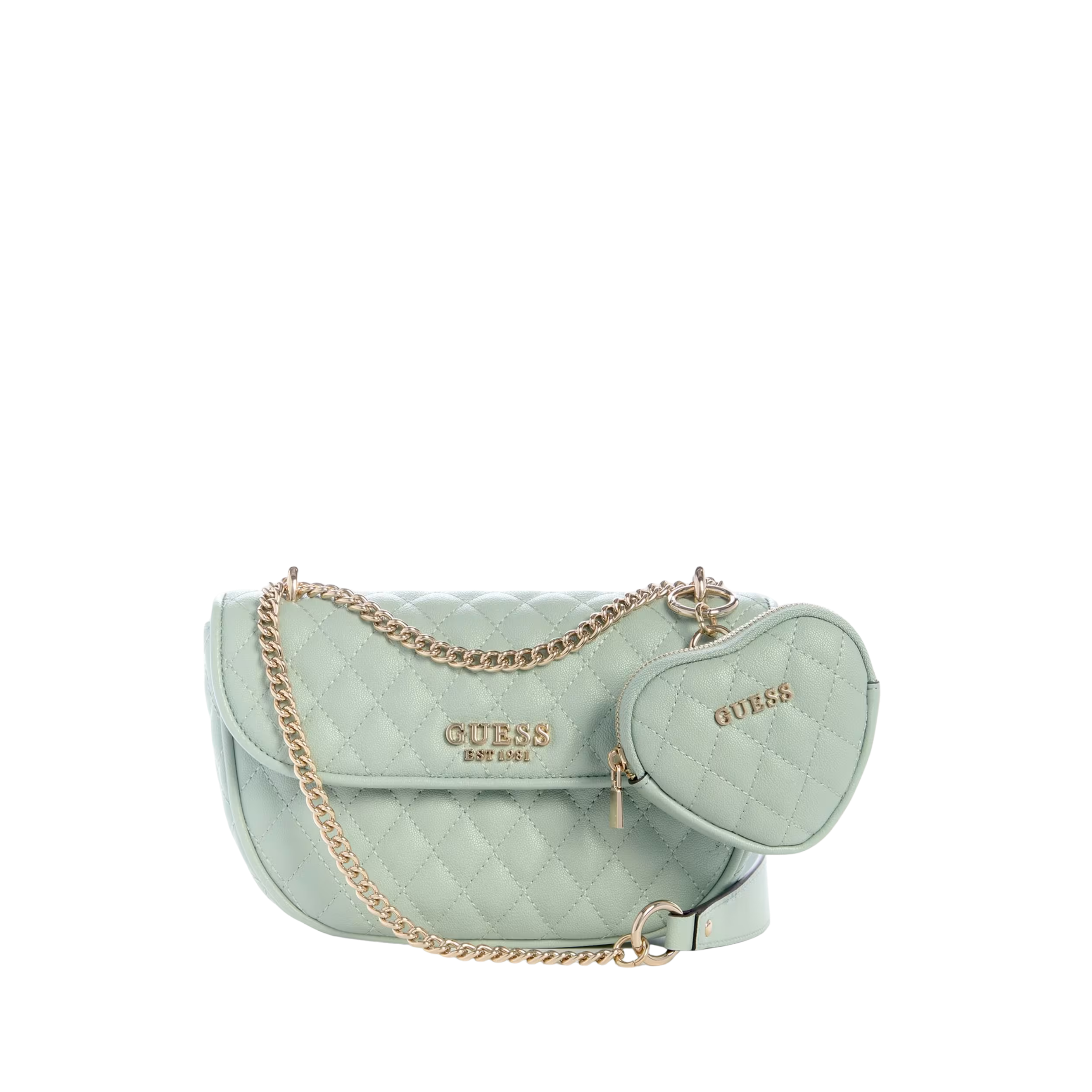 Guess Women Atabey Quilted Convertible Crossbody - Light Green