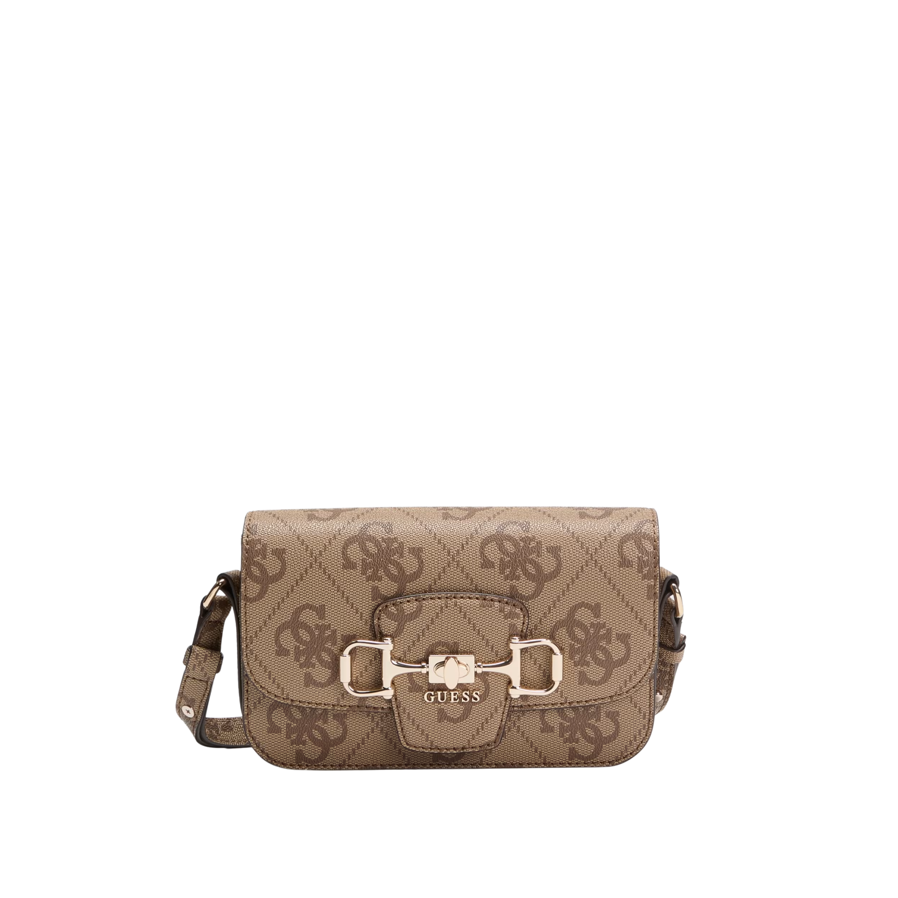 Guess Women Janie 4G Logo Crossbody Bag - Latte Logo