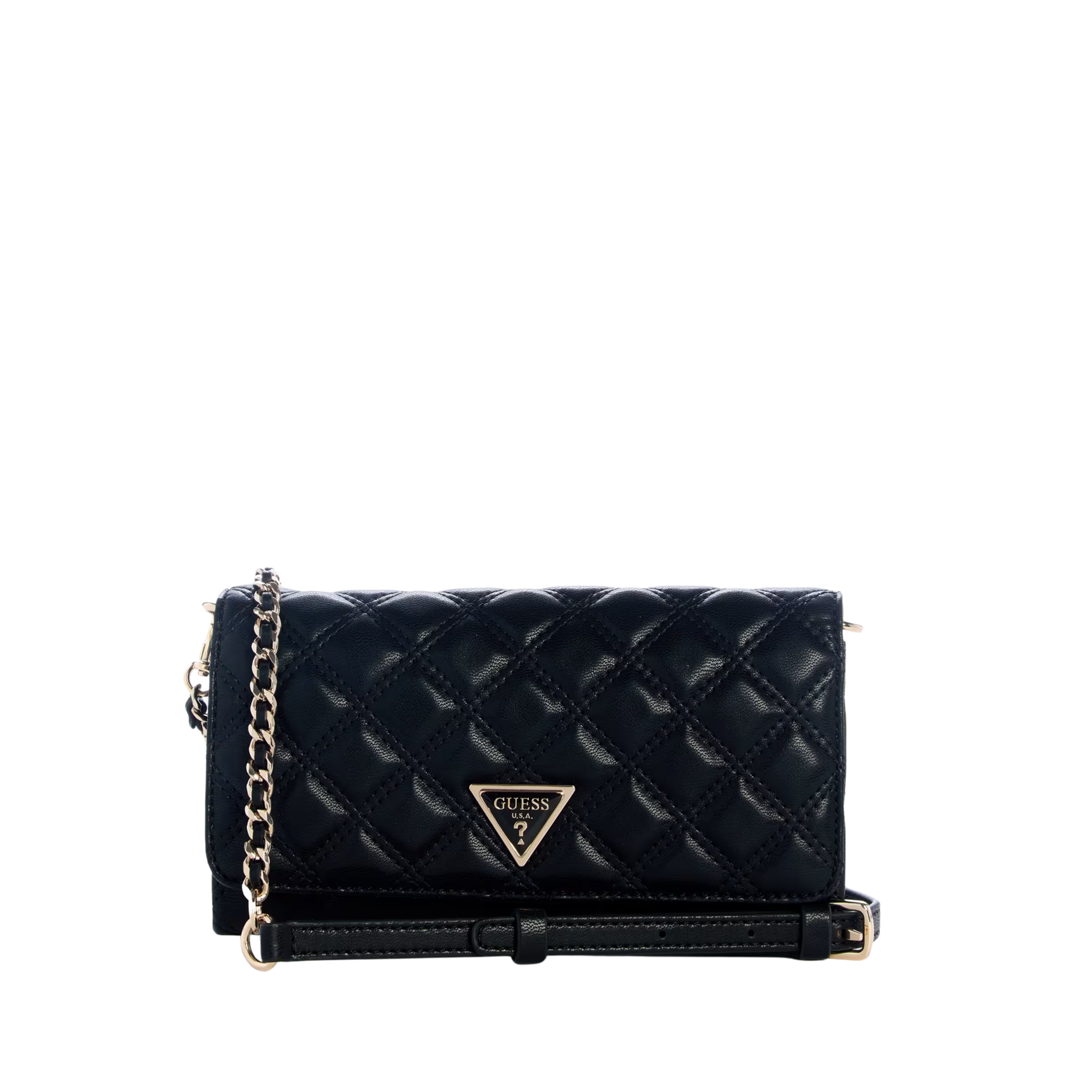 Guess Women Giully II Quilted Organizer Crossbody - Black