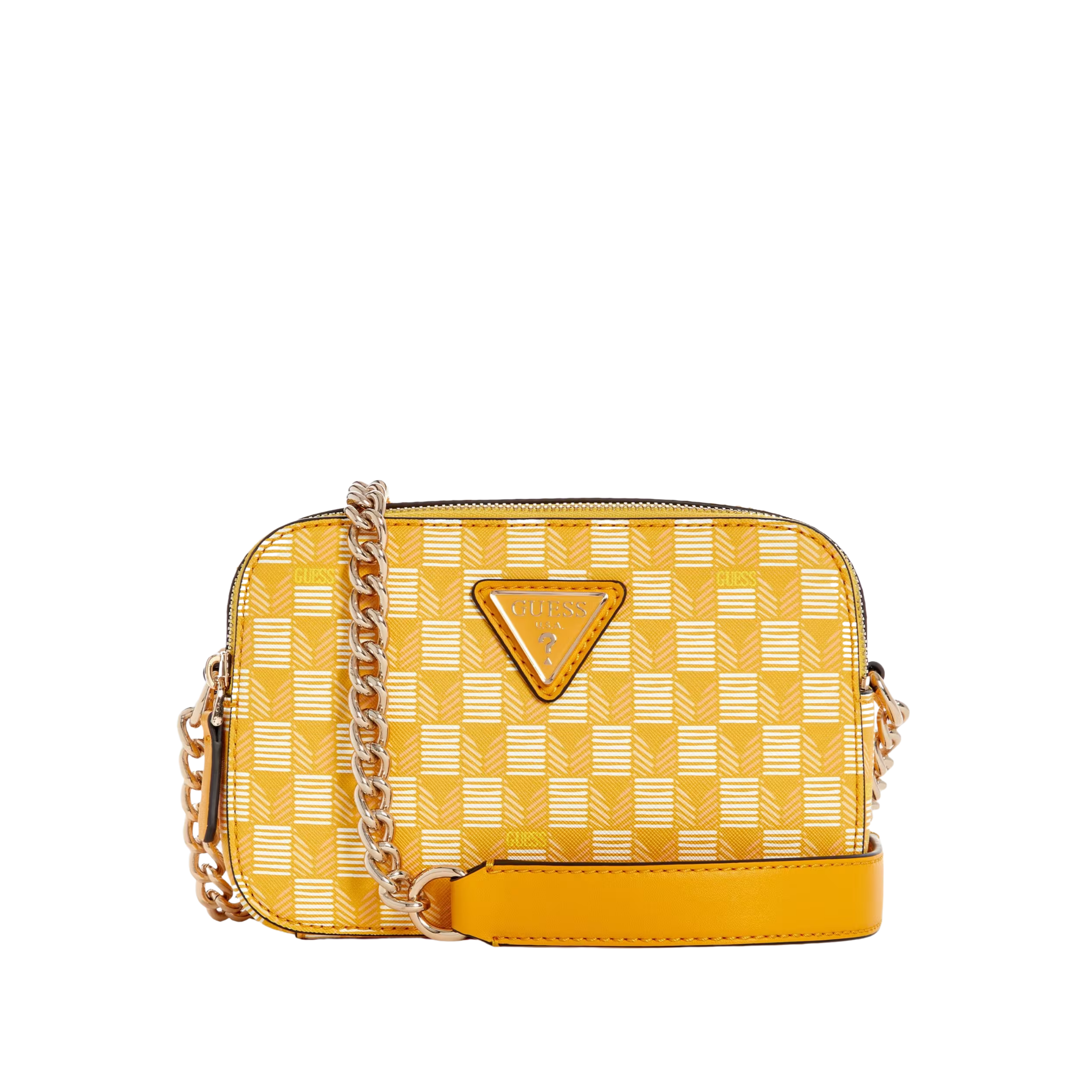 Guess Women G Wave Camera Crossbody - Yellow Logo