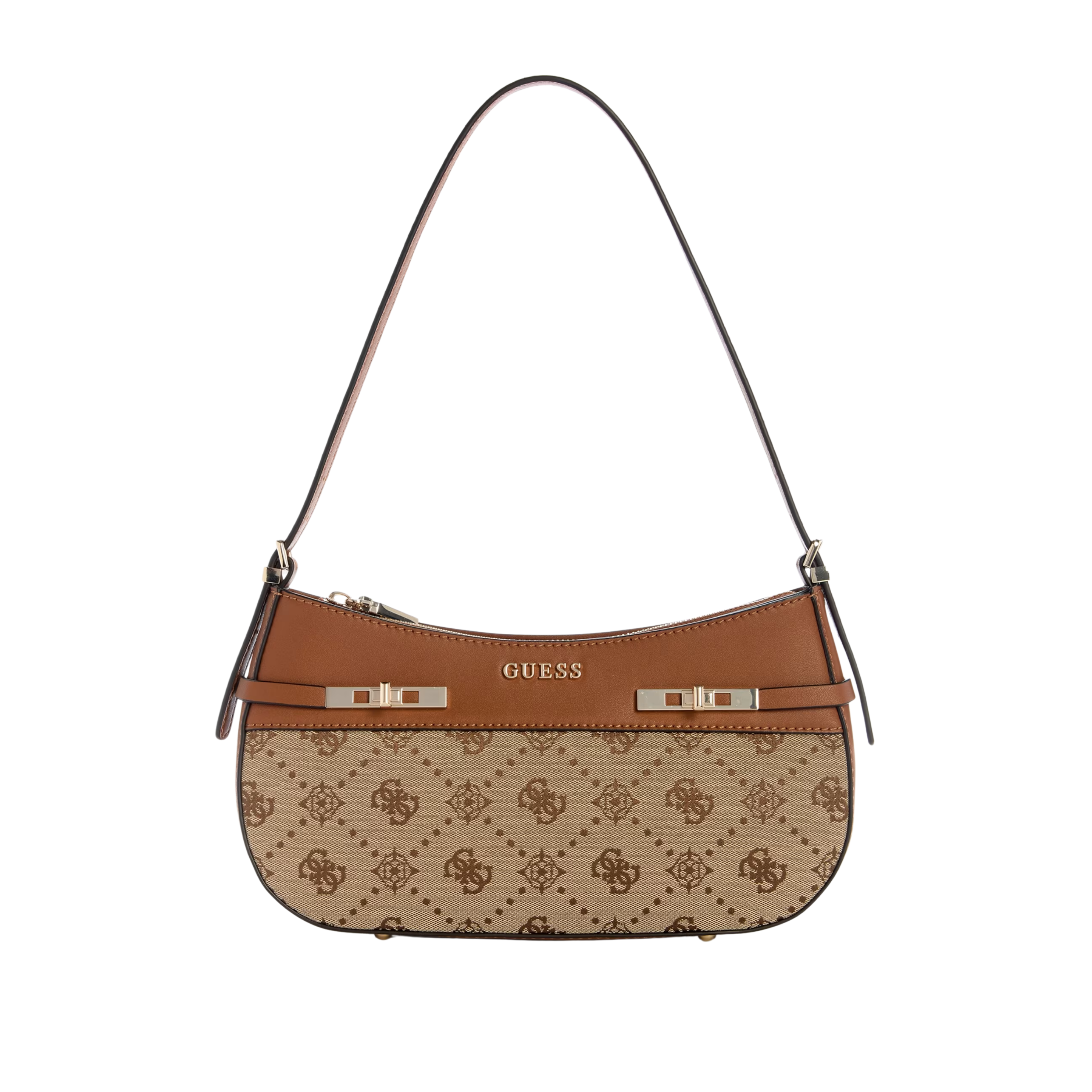 Guess Women Melinda Logo Shoulder Bag - Latte Logo