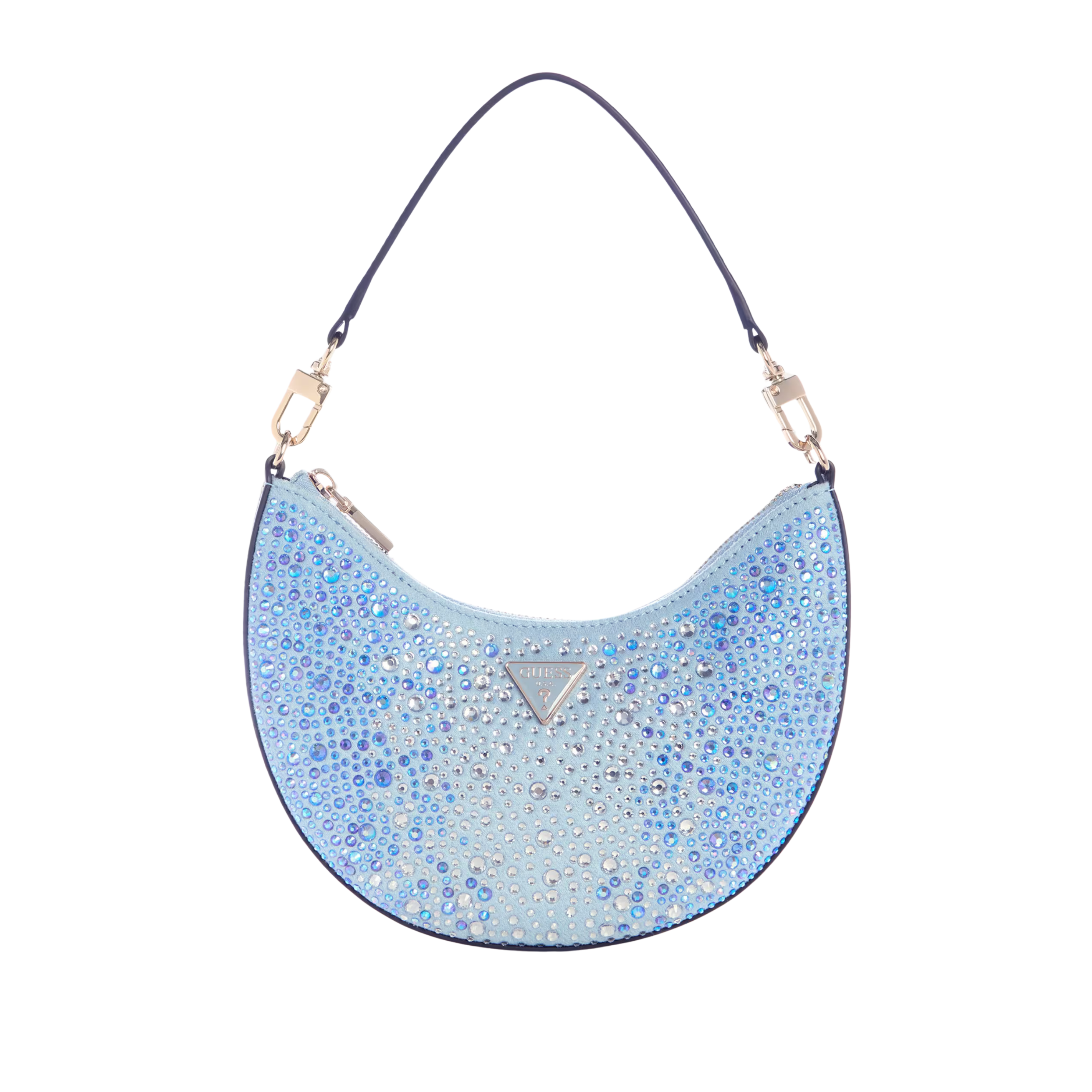 Guess Women Tasmin Rhinestones Hobo Bag - Open Blue