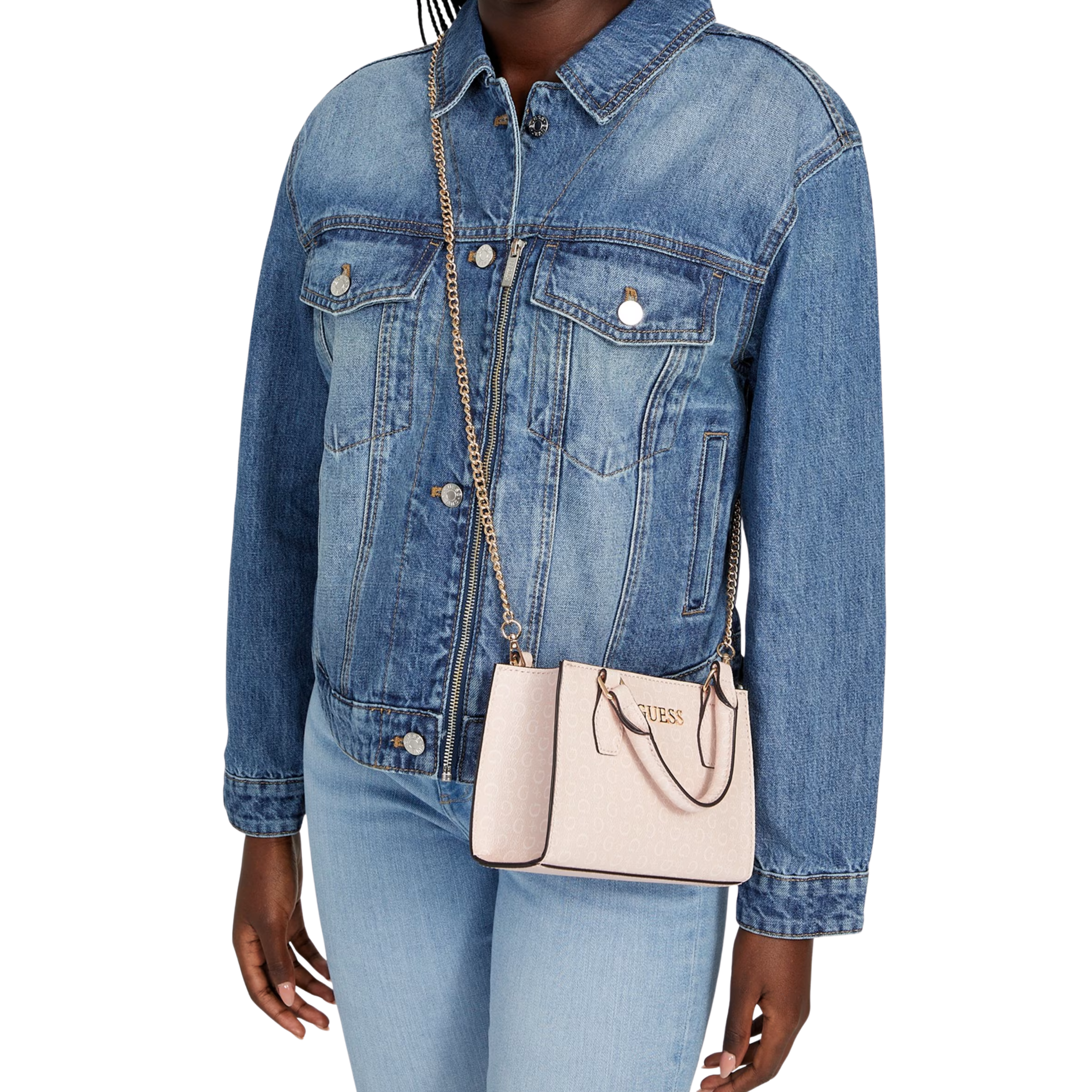 Guess Women Eldoria Logo Mini Satchel - Pink