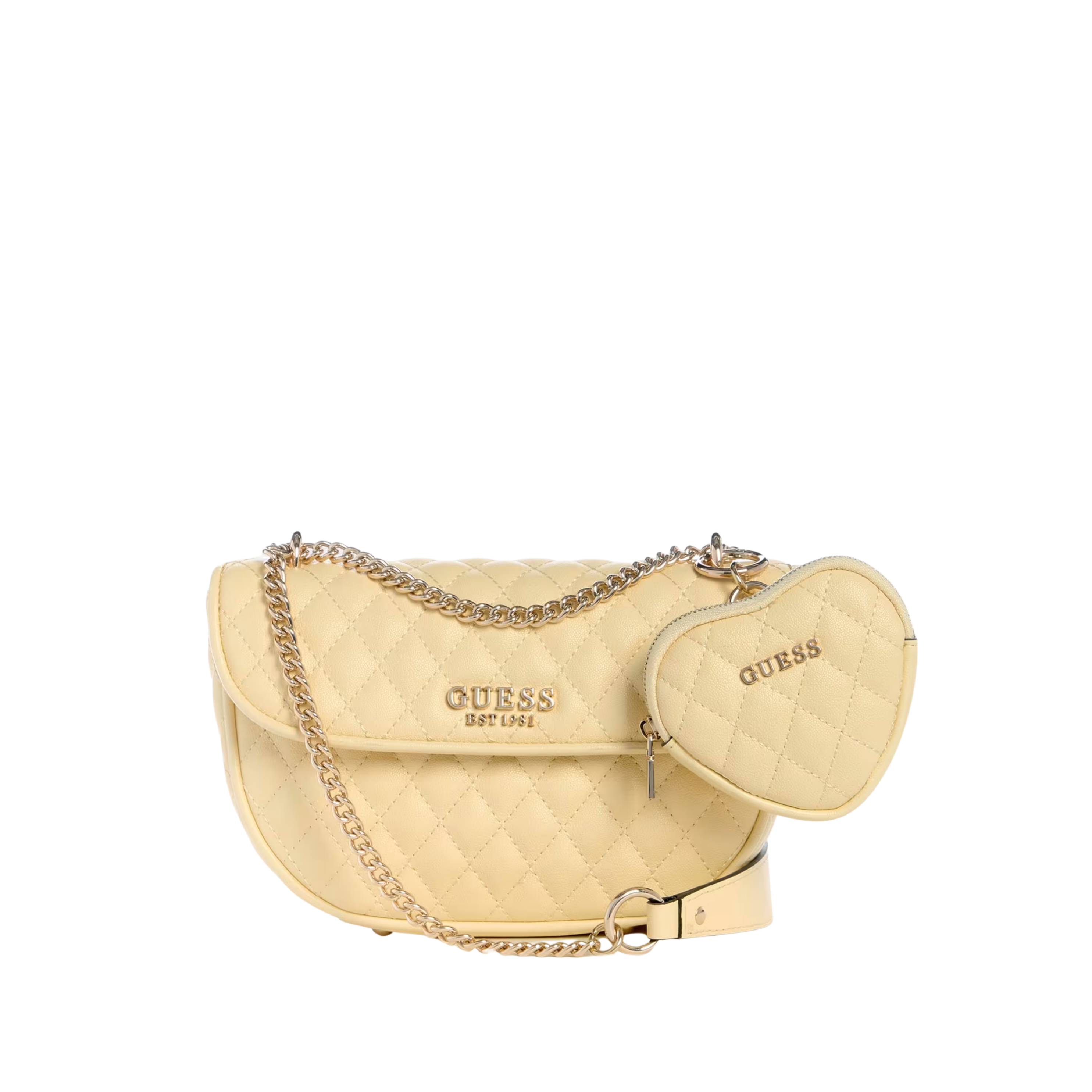 Guess Women Atabey Quilted Convertible Crossbody - Yellow