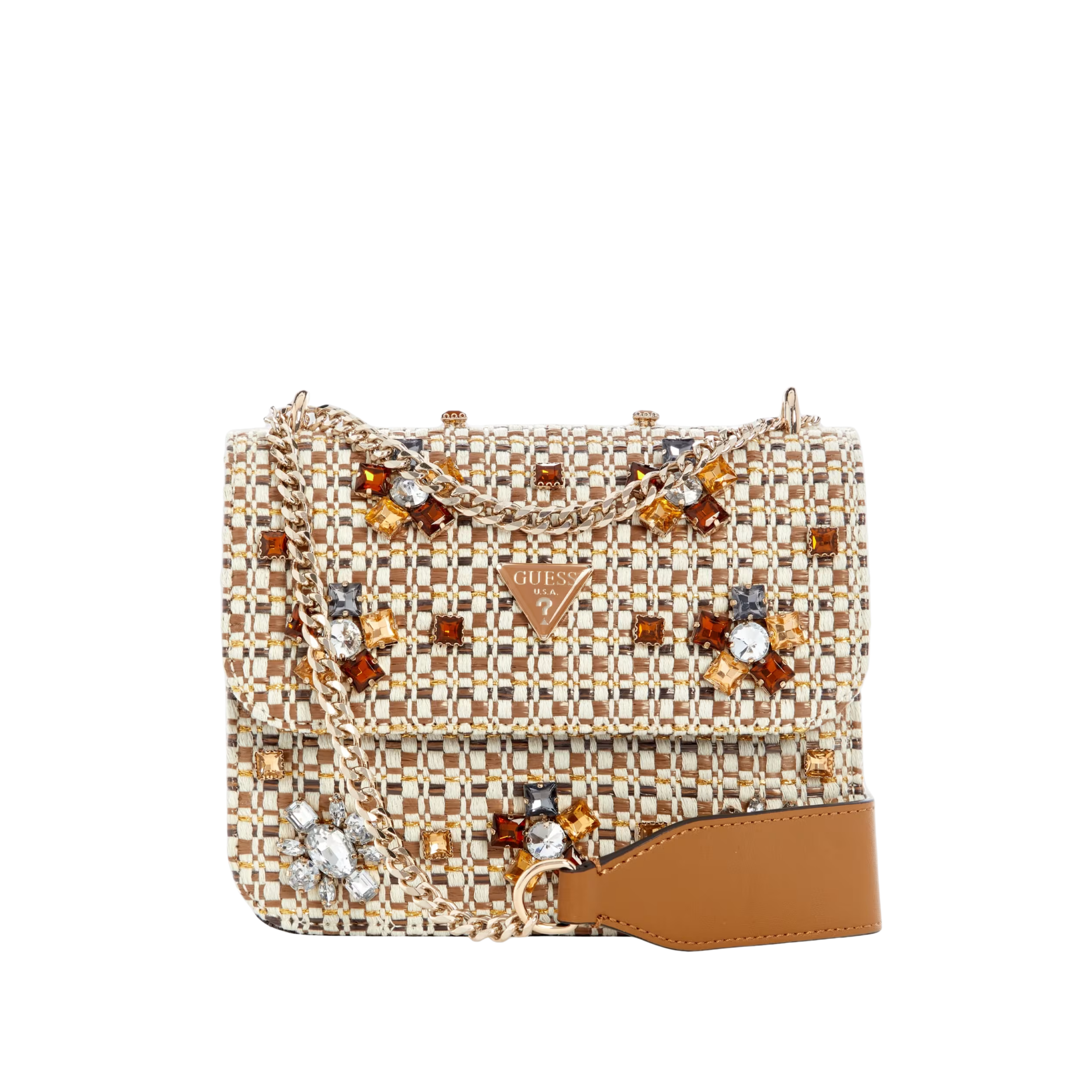 Guess Women Beauvoir Convertible Crossbody - Camel Multi
