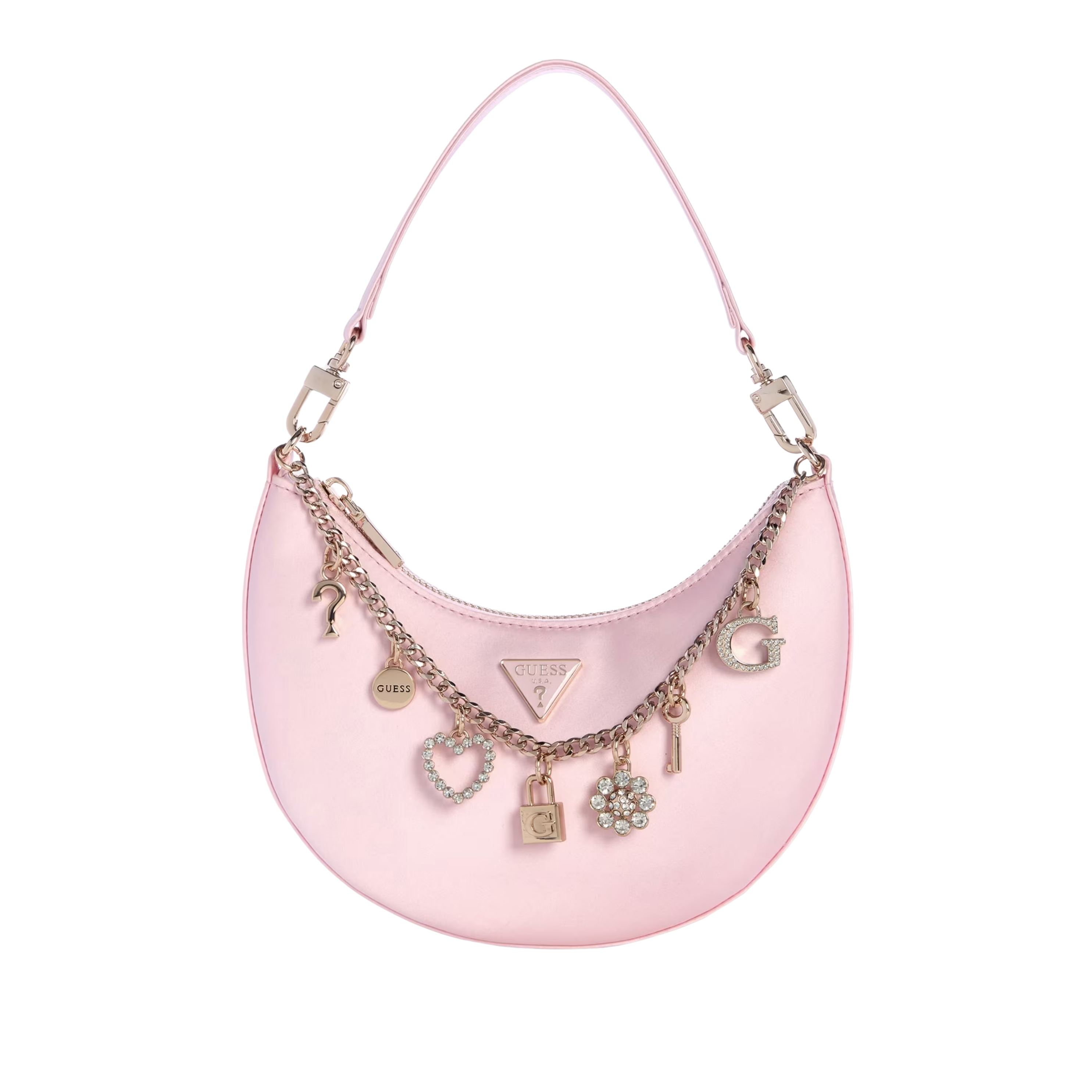 Guess Women Tasmin Charm Appliqué Hobo Bag - Light Rose