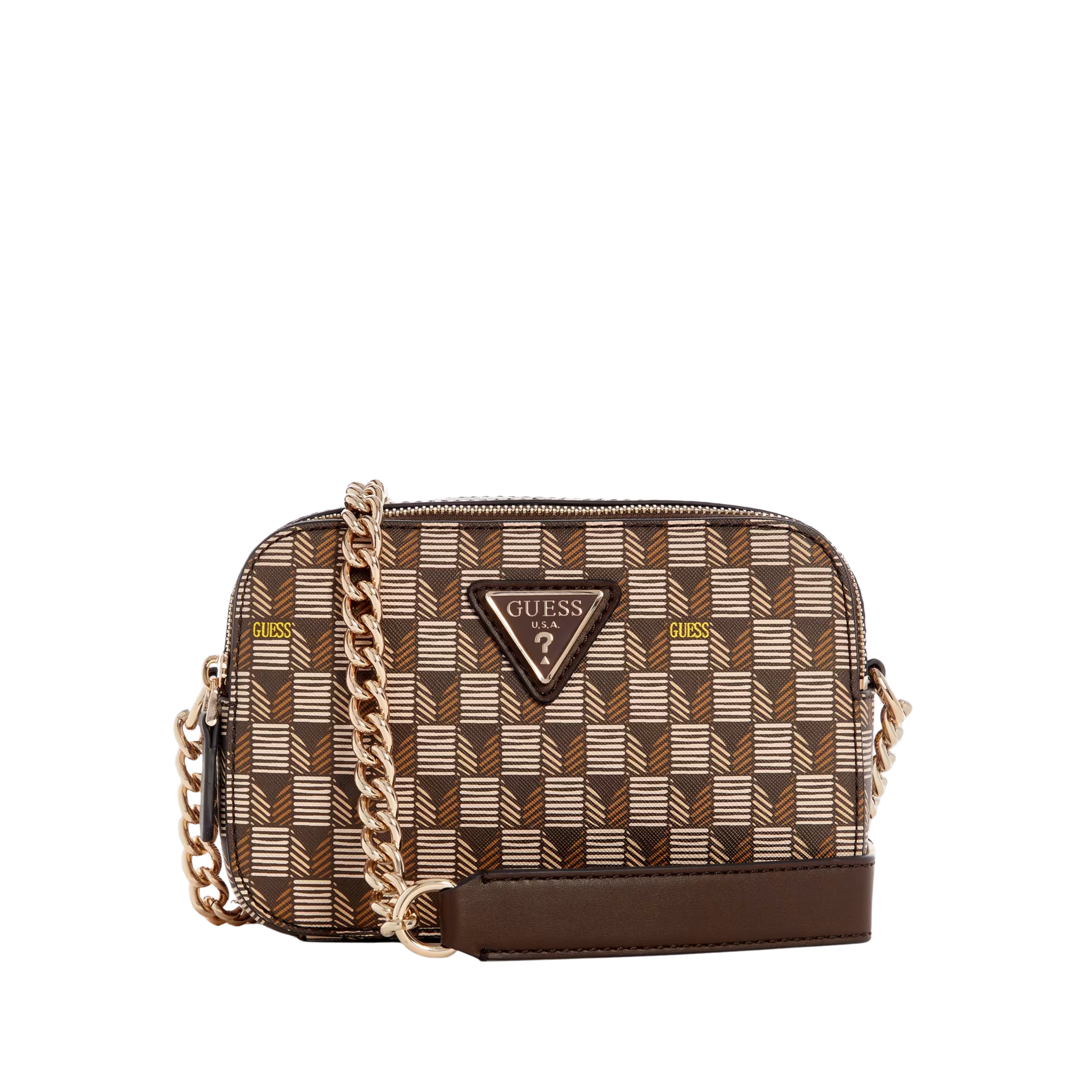 Guess Women G Wave Camera Crossbody - Brown Multi