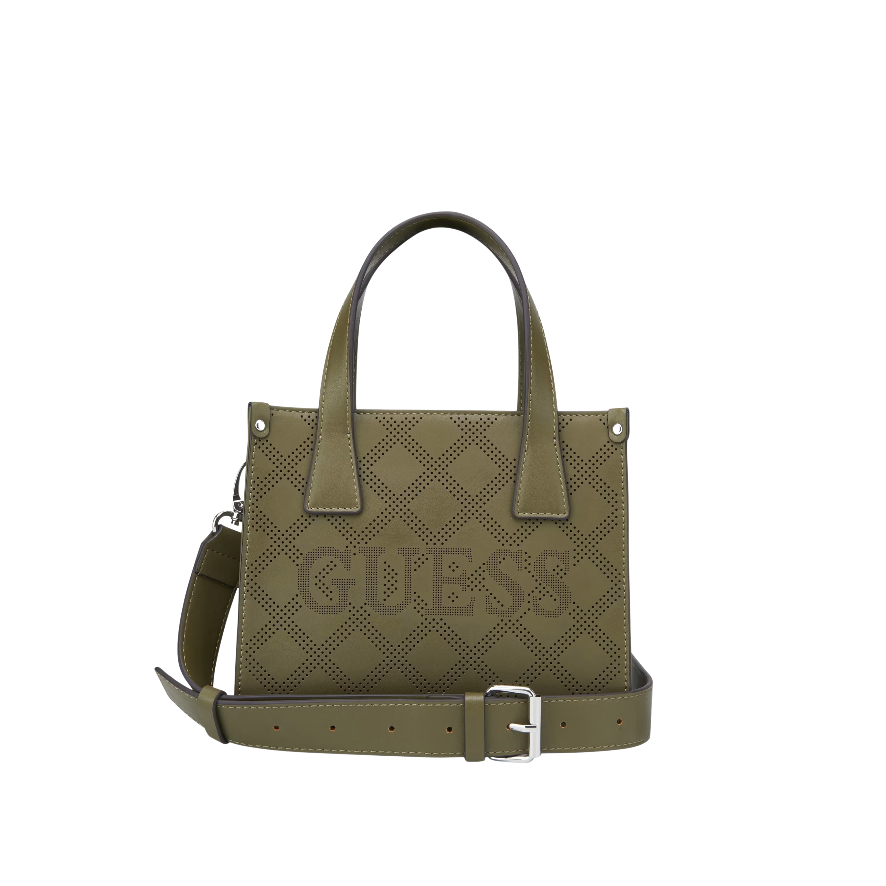 Guess Women Forber Perforated Logo Mini Tote - Green