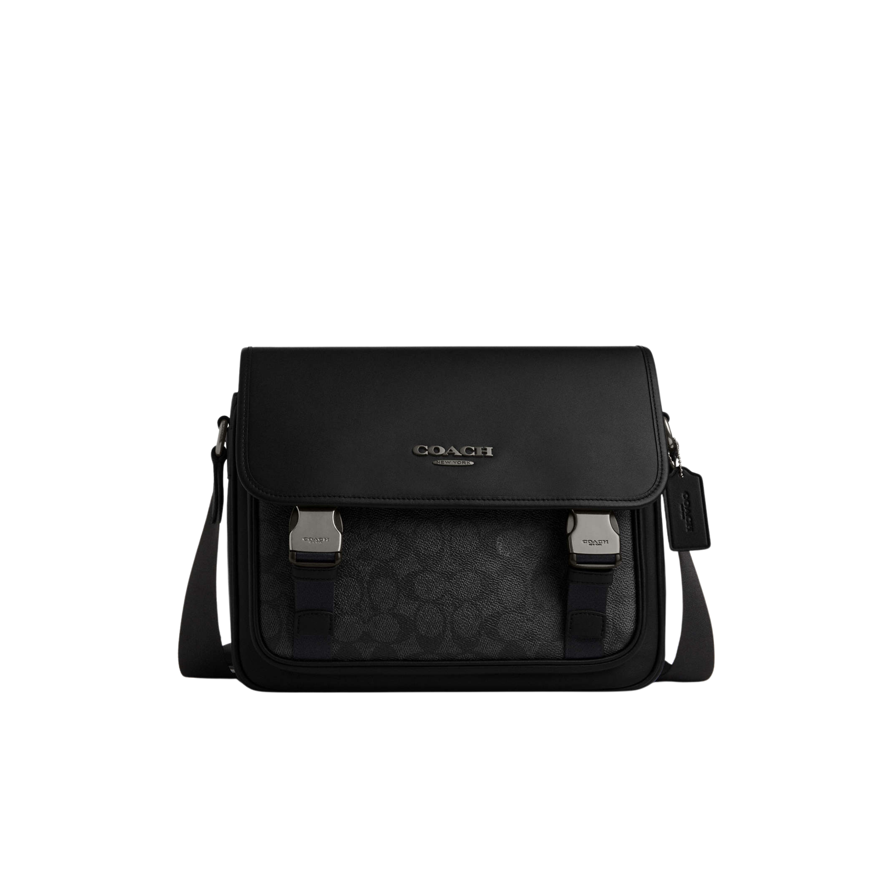 Coach Men Racer Messenger Bag - Charcoal Black