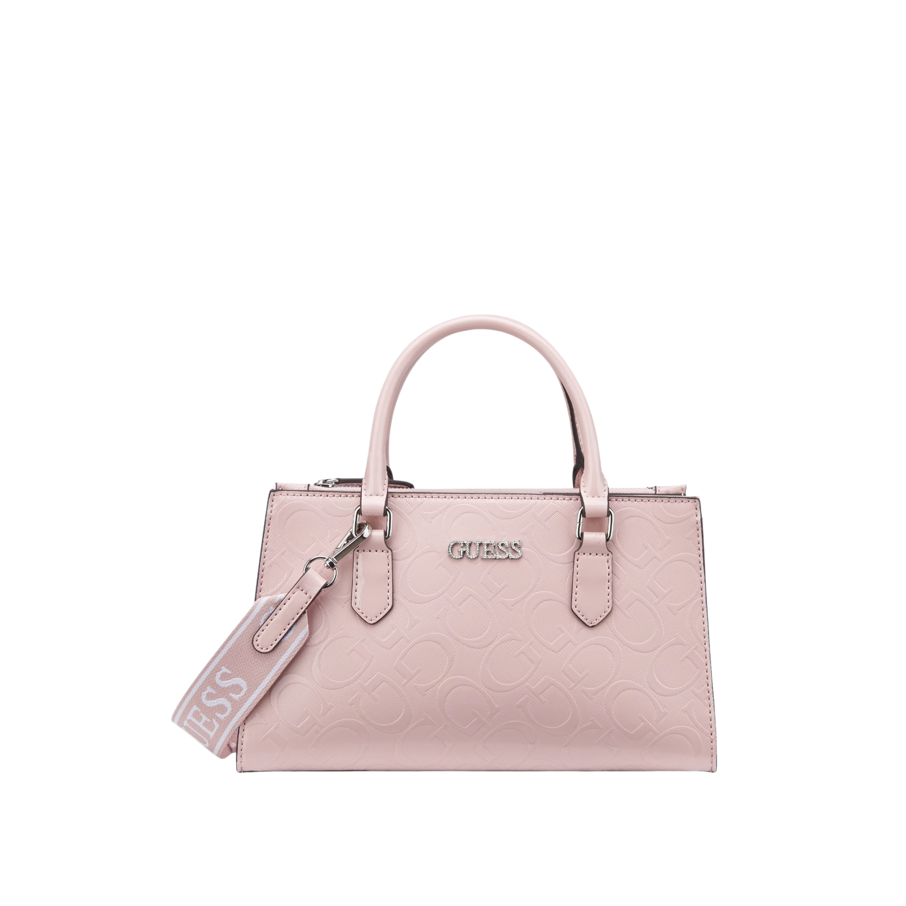 Guess Women Brooken G Logo Satchel - Pink