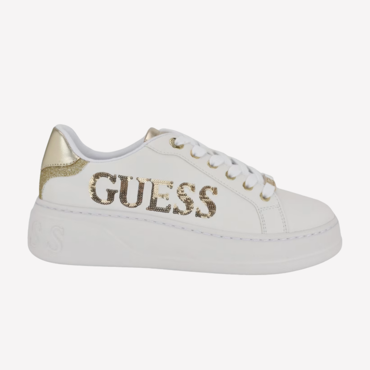 Guess Women Cordell Sequin Low-Top - Gold