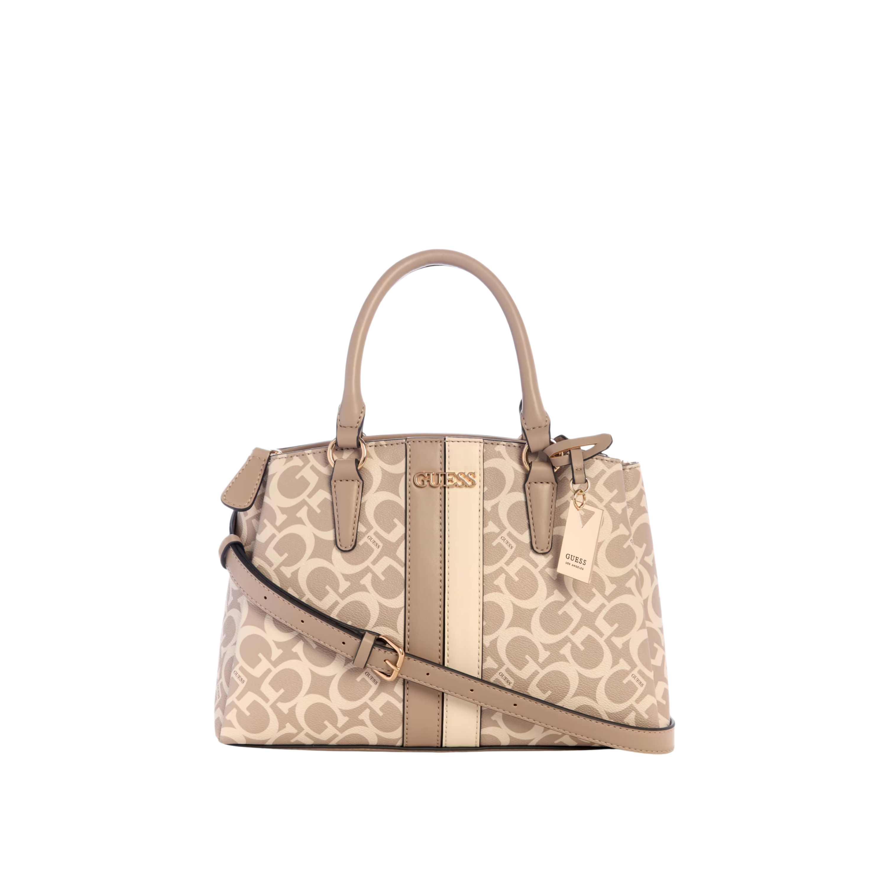 Guess Women Kyrie Logo Satchel - Beige