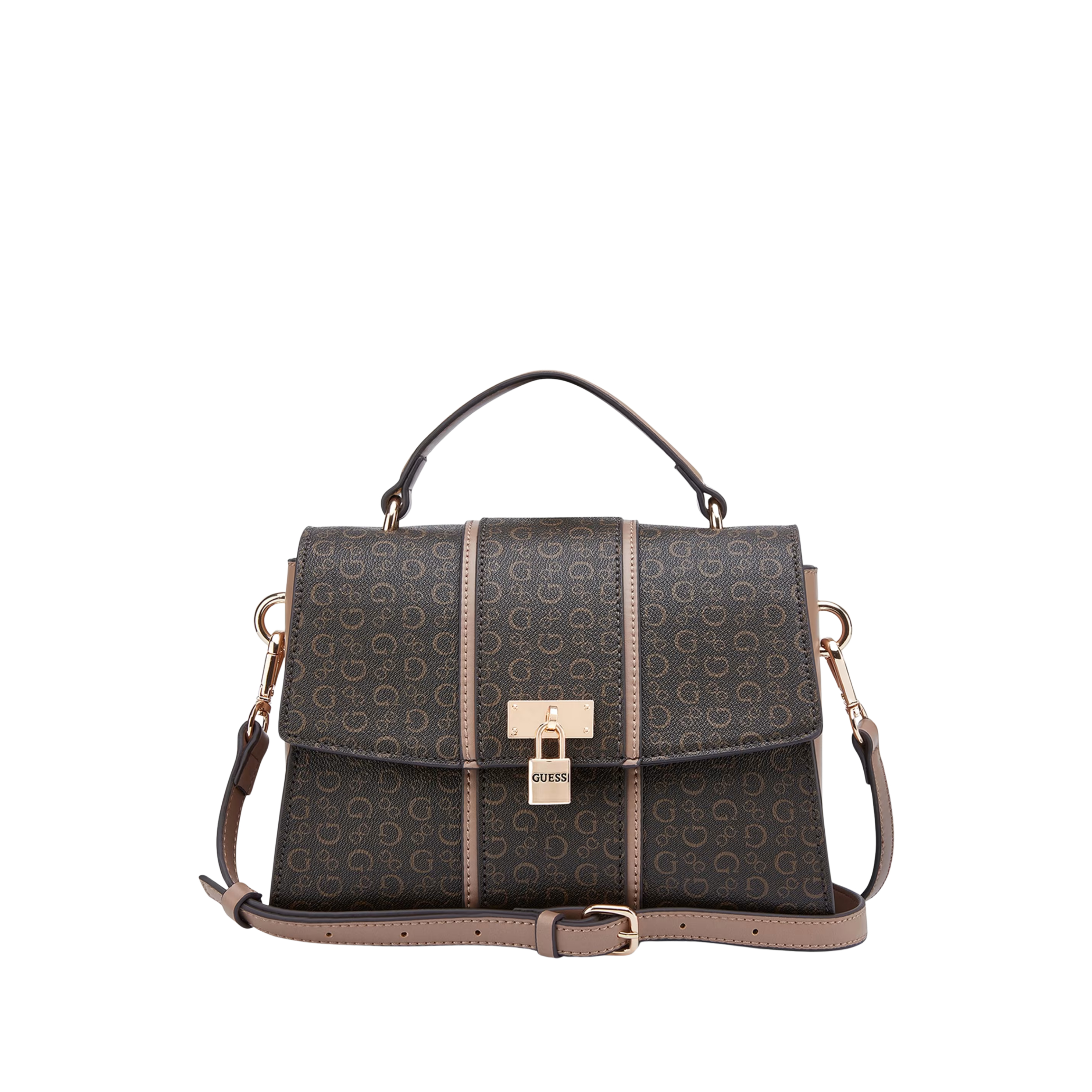 Guess Women Emberly Top Handle Crossbody - Brown