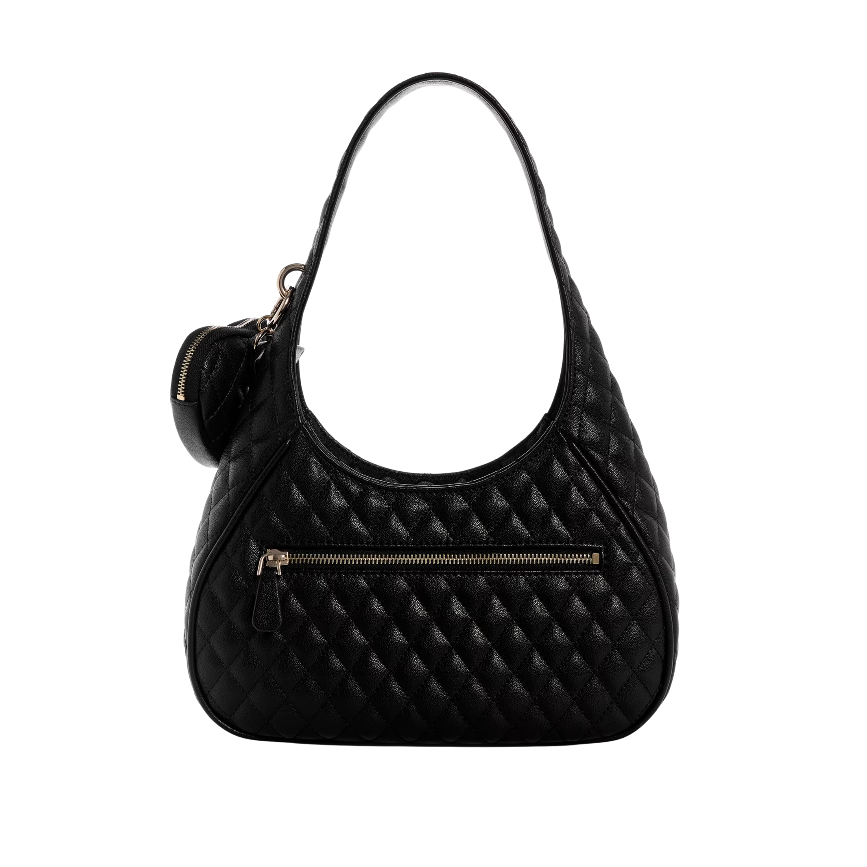 Guess Women Atabey Hobo Quilted Shoulder Bag - Black