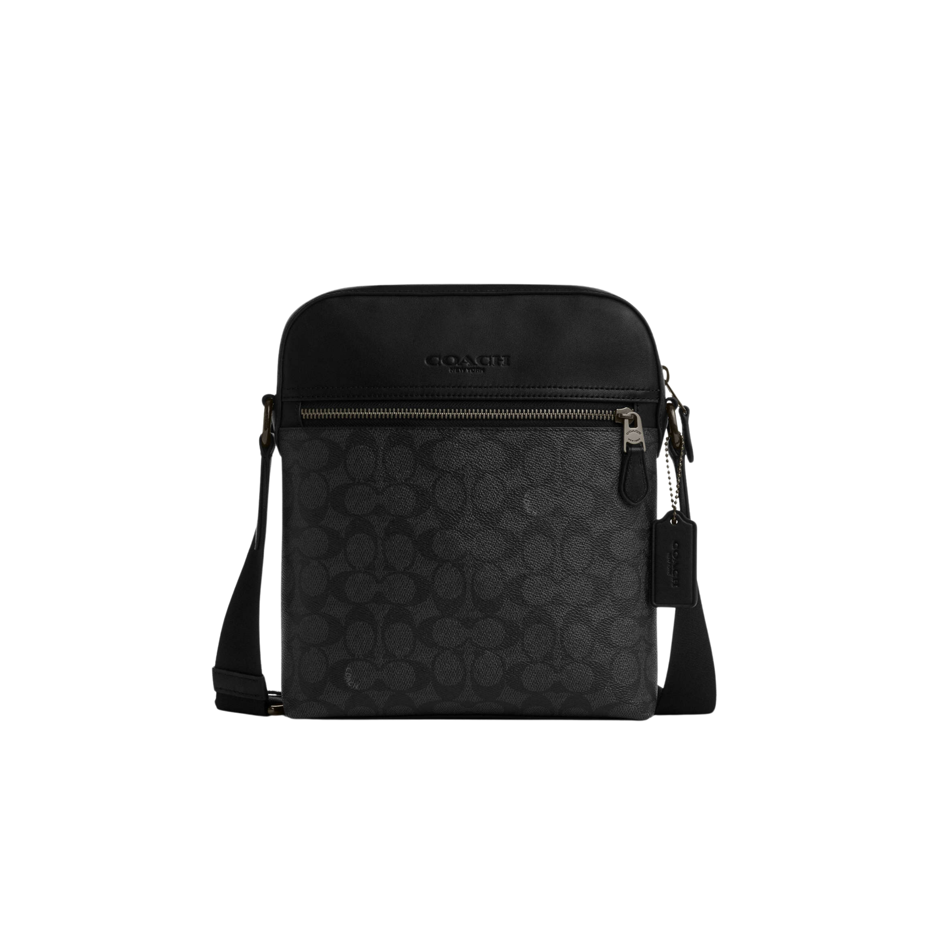 Coach Men Houston Flight Bag - Charcoal Black